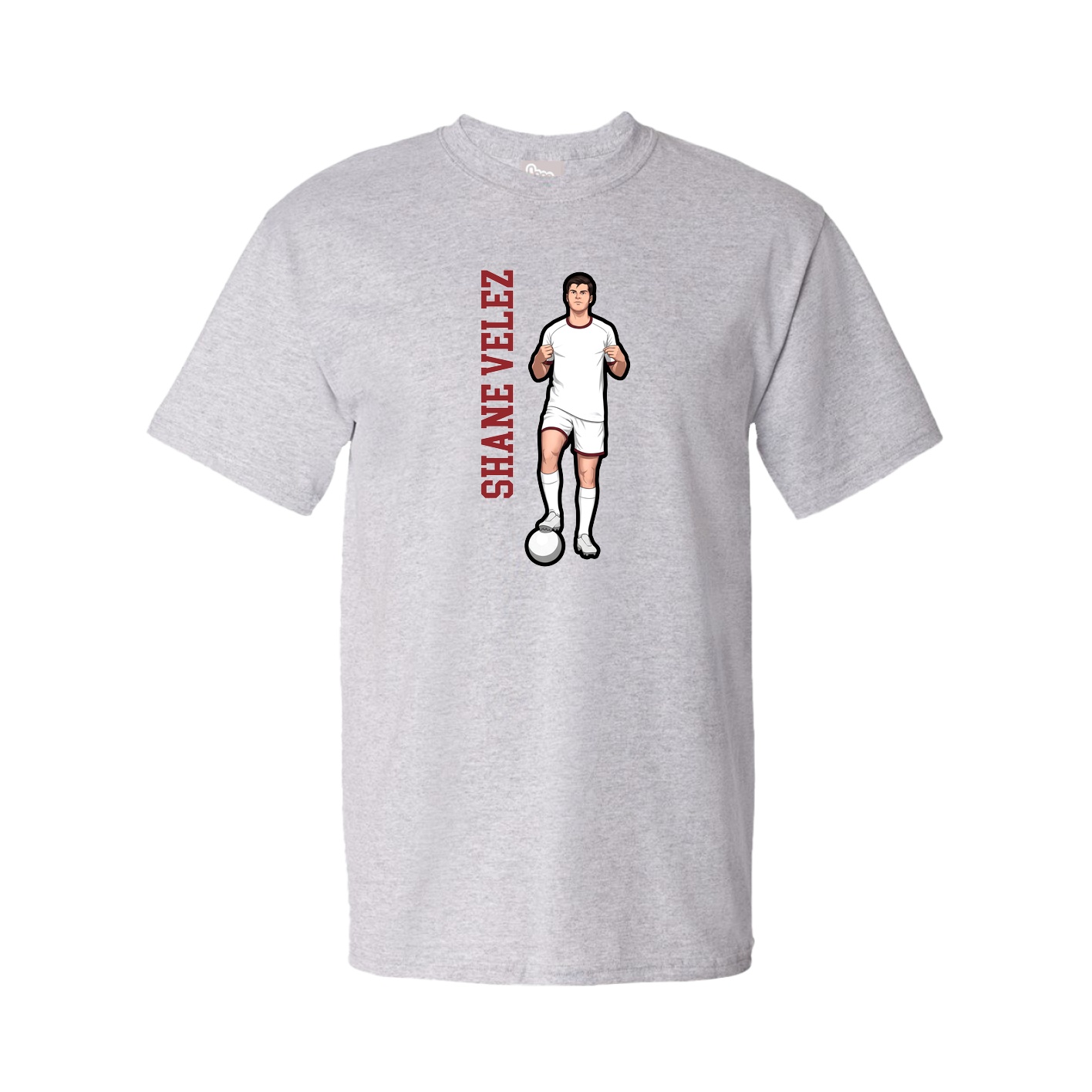 Tee — Name Vertical in Grey