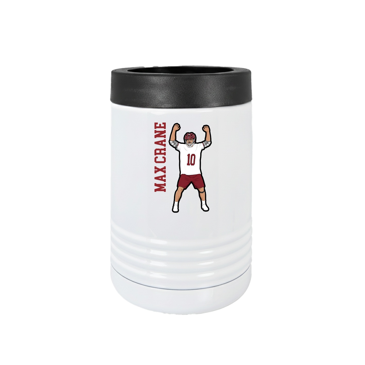 Beverage Holder — Name Vertical in White