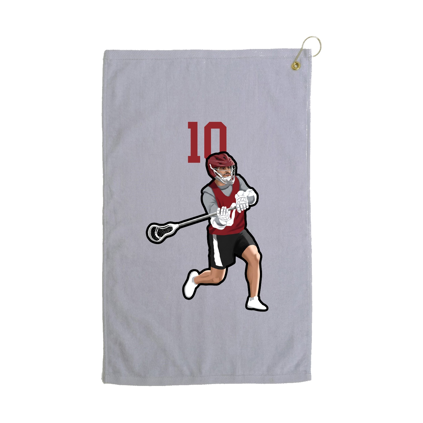 Golf Towel — Number Top in Grey