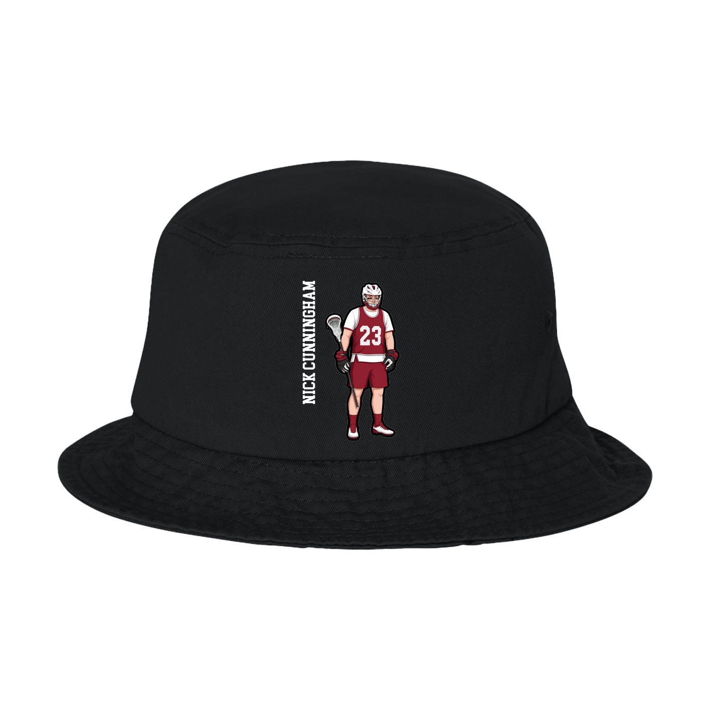Bucket Cap — Name Vertical in Black