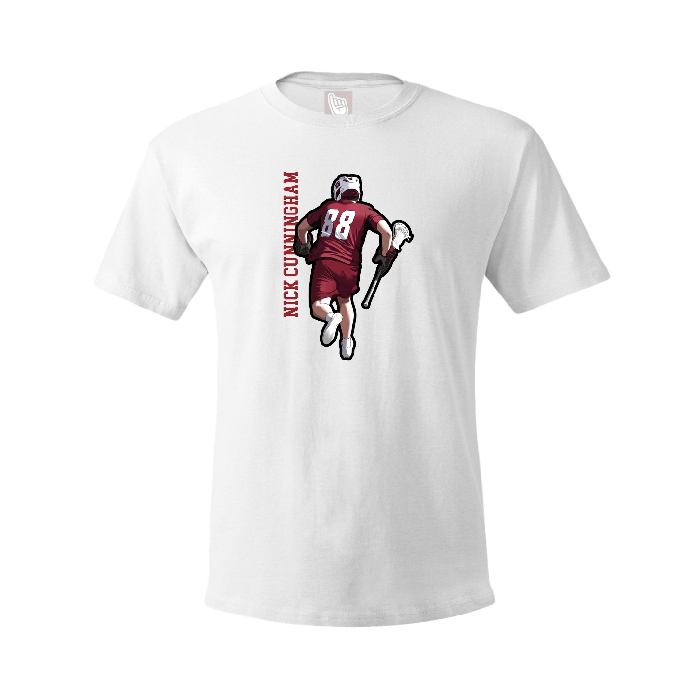Tee — Name Vertical in White