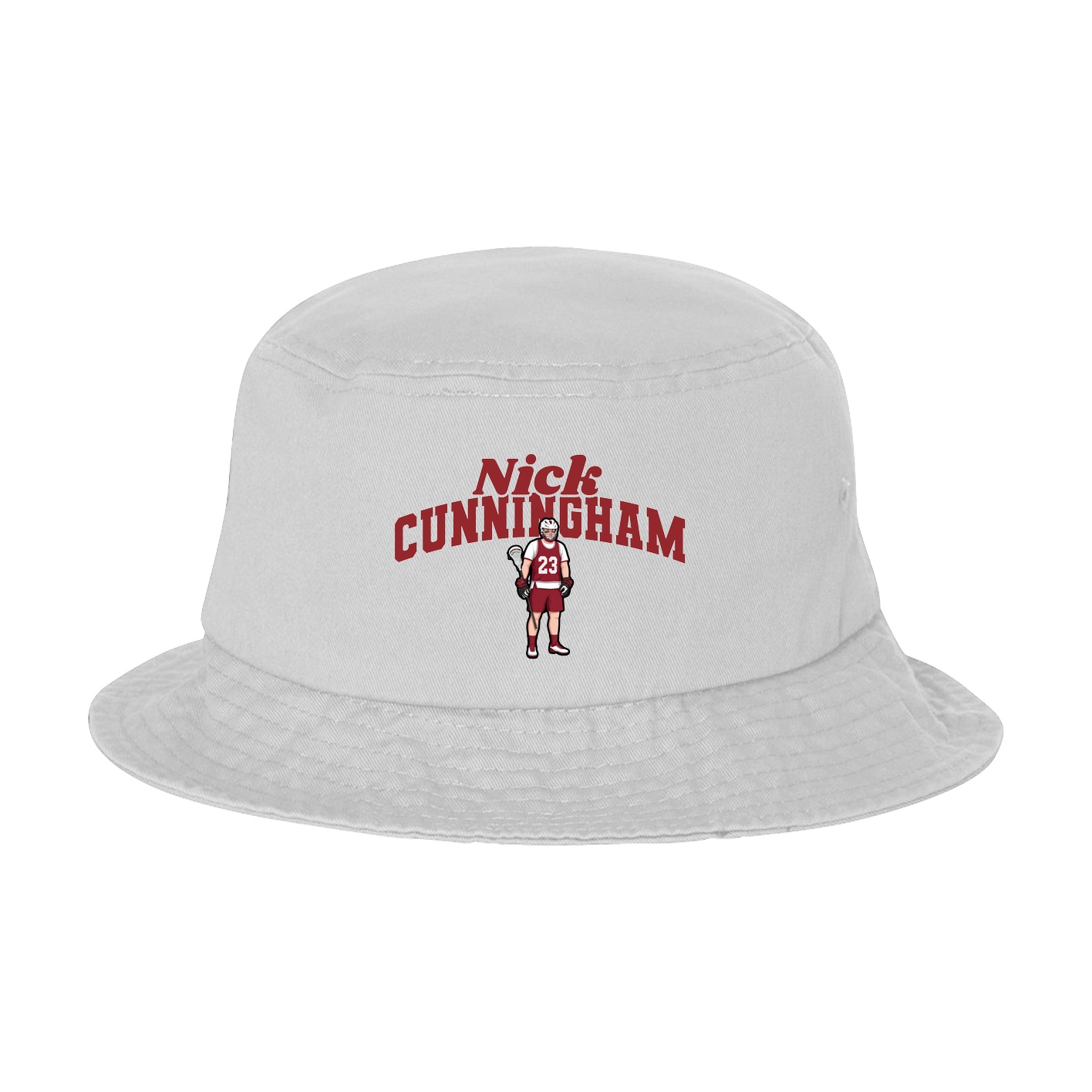 Bucket Cap — Signature Arch in White