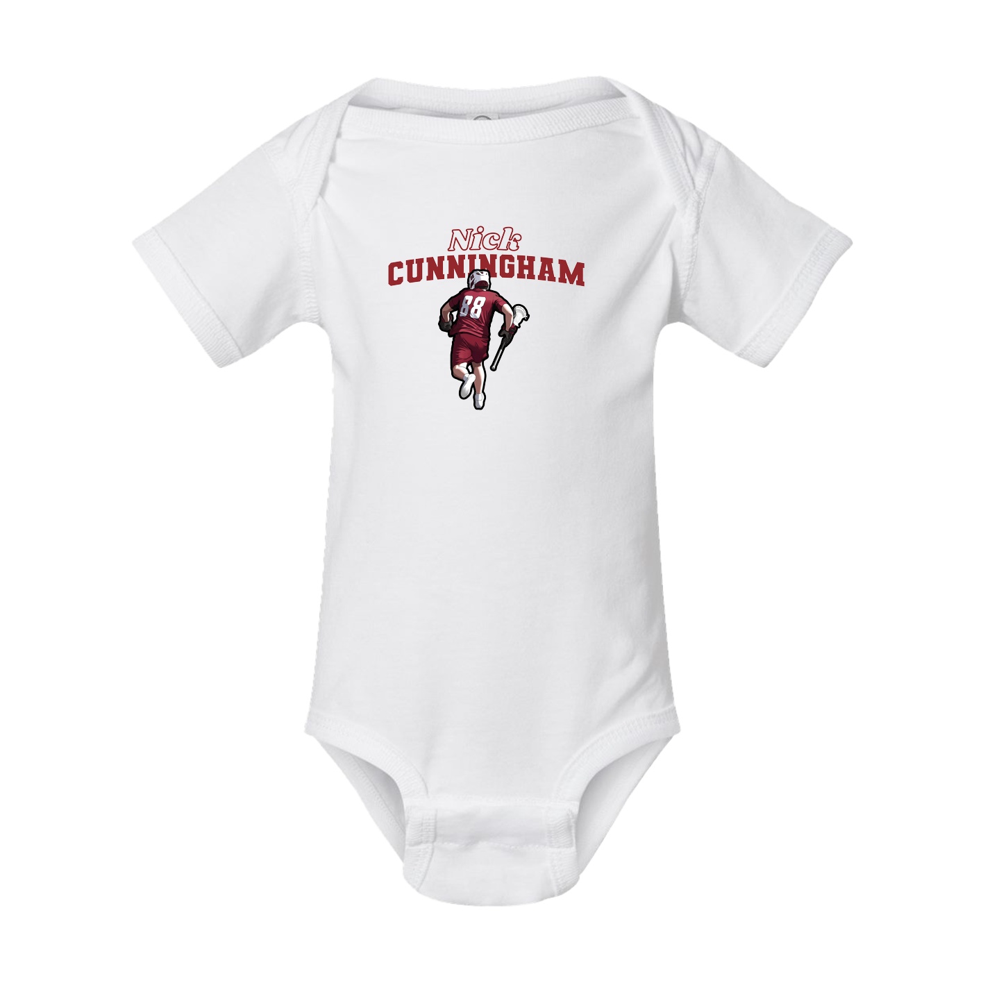 Baby Onesie — Name Arch in White