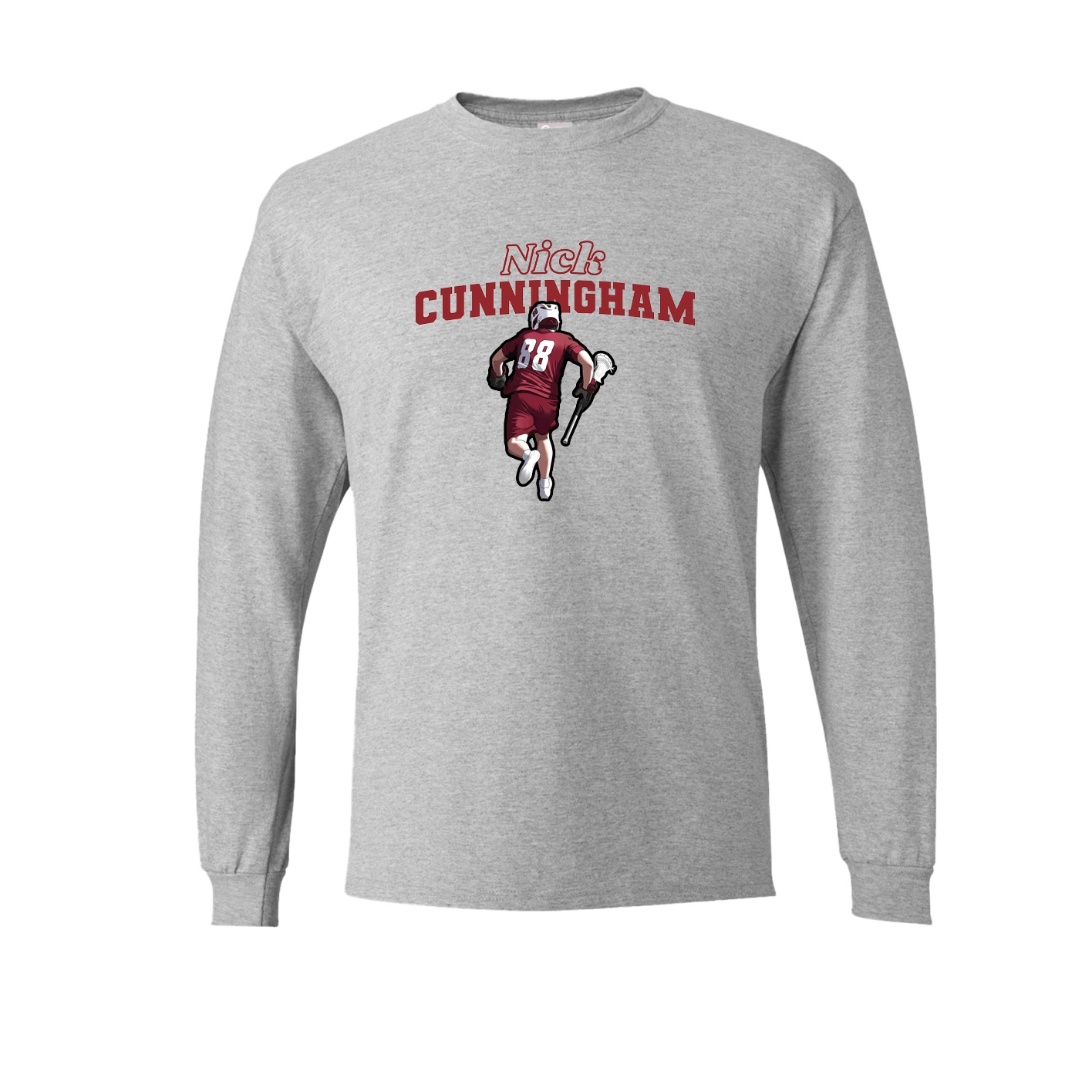 Long Sleeve Tee — Name Arch in Grey
