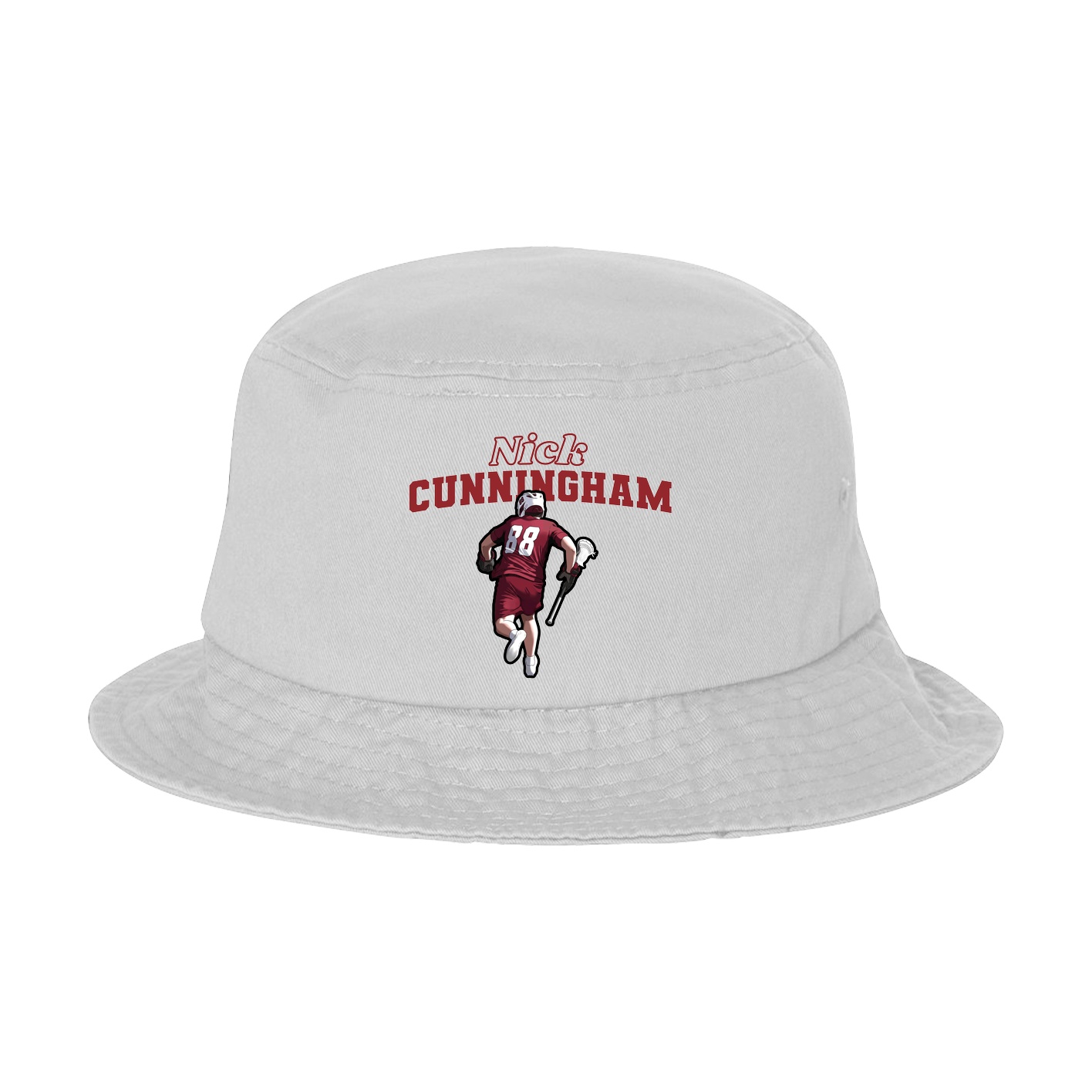 Bucket Cap — Name Arch in White