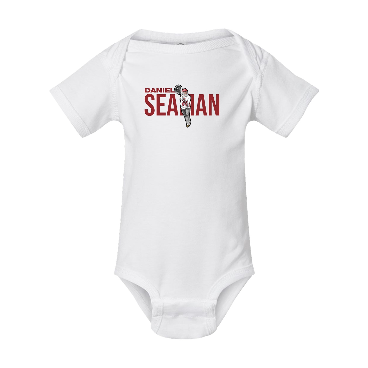 Baby Onesie — Player Name in White