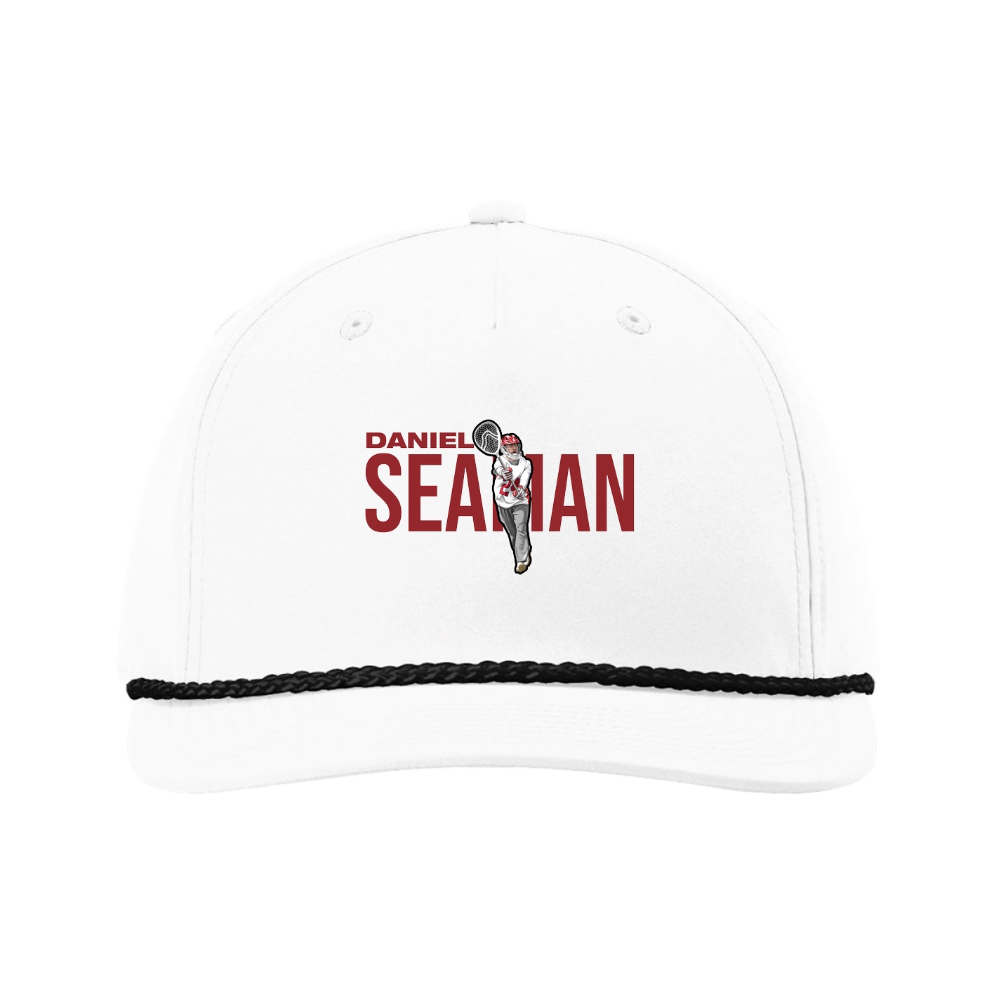 Five-Panel Classic Rope Cap — Player Name in White