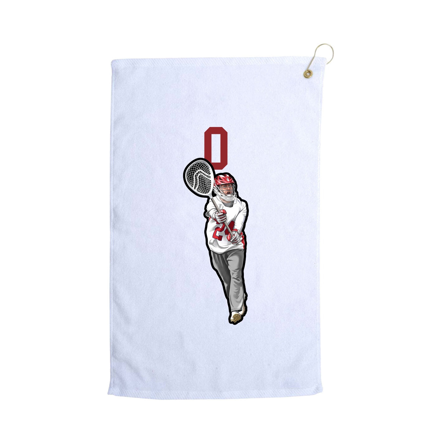 Golf Towel — Number Top in White