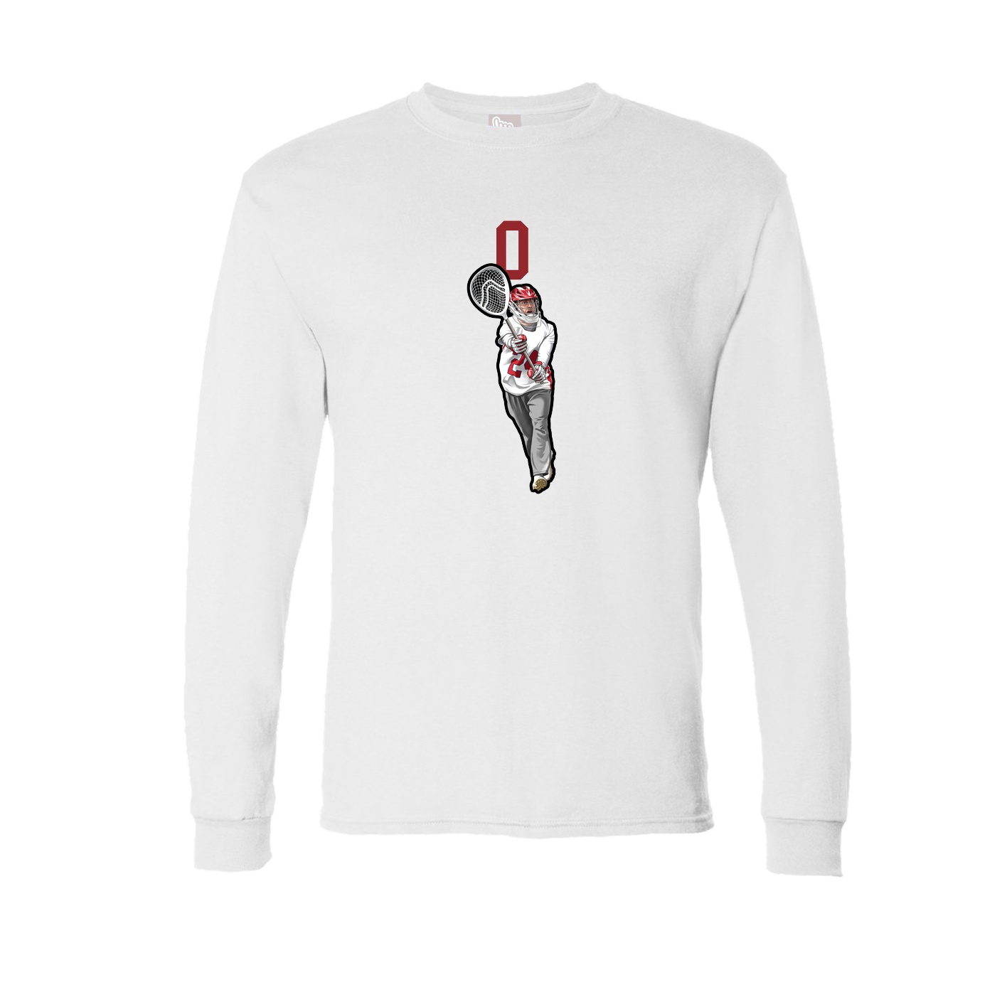 Long Sleeve Tee — Number Top in White
