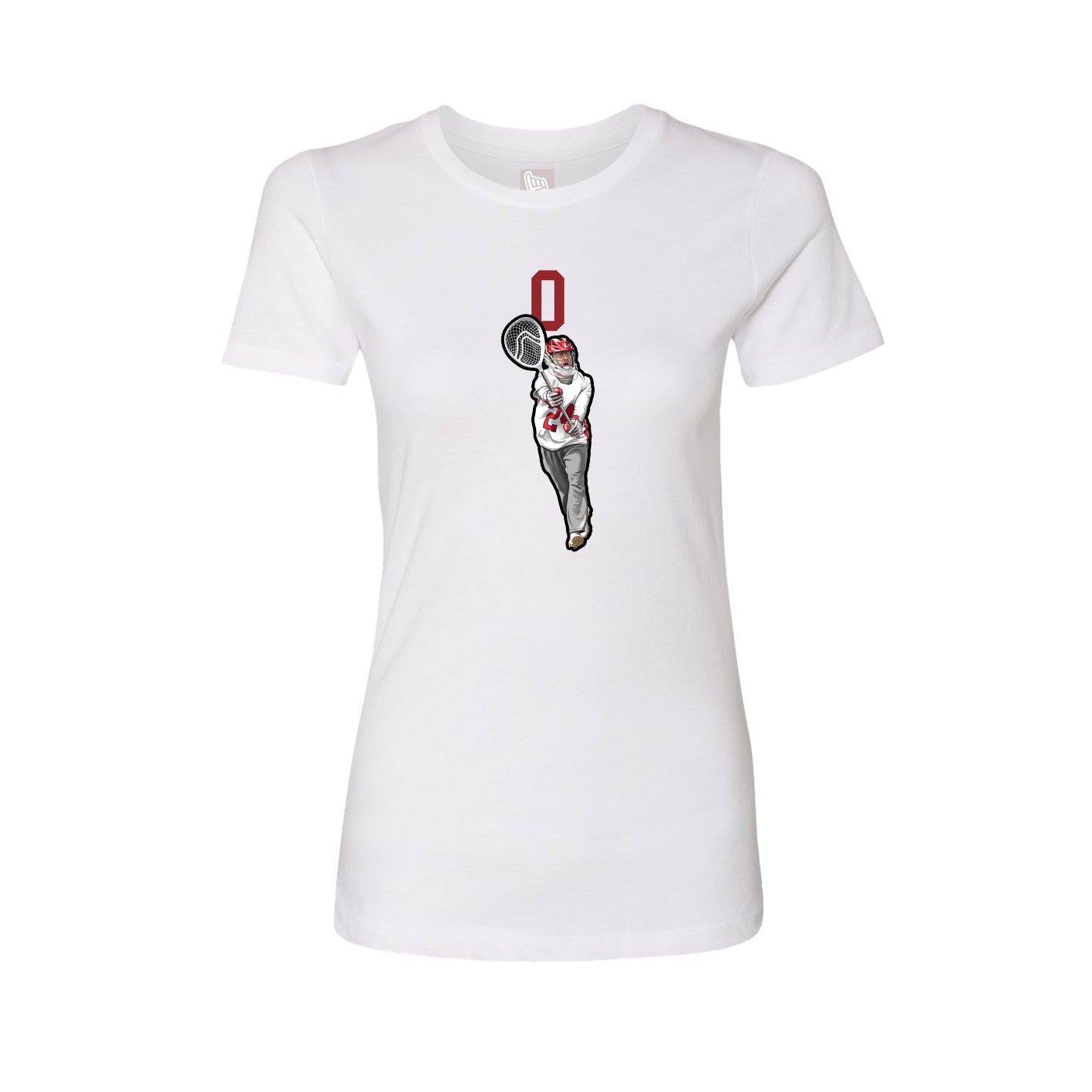 Fitted Women's Tee — Number Top in White