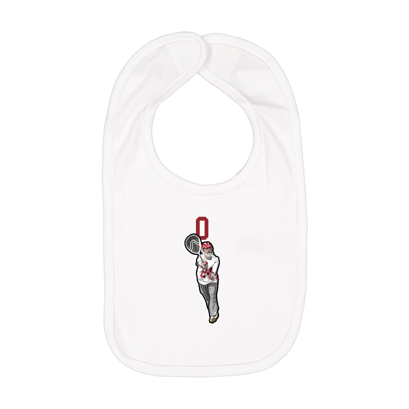 Infant Bib — Number Top in White