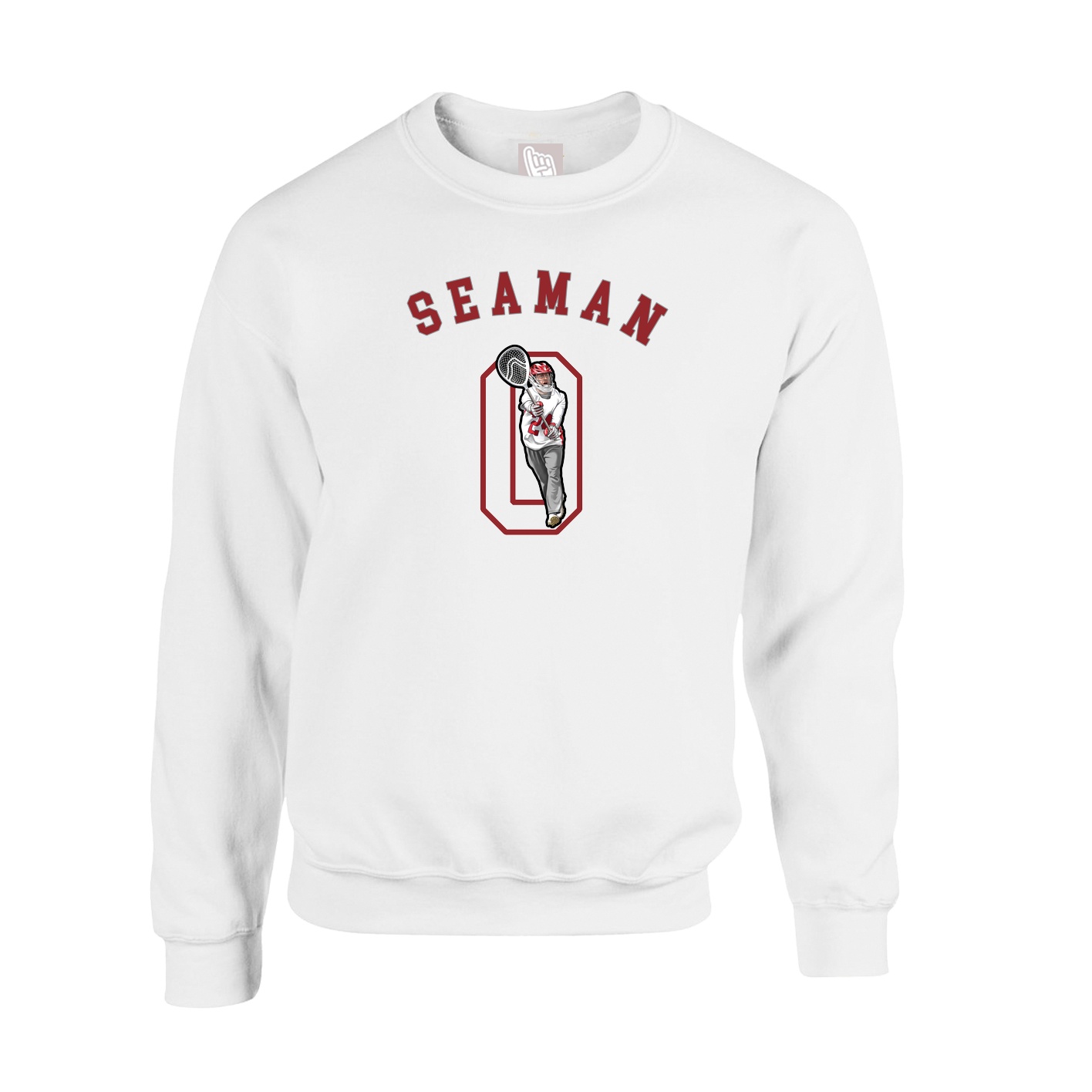 Fleece Crew — Shirsey Arch in White