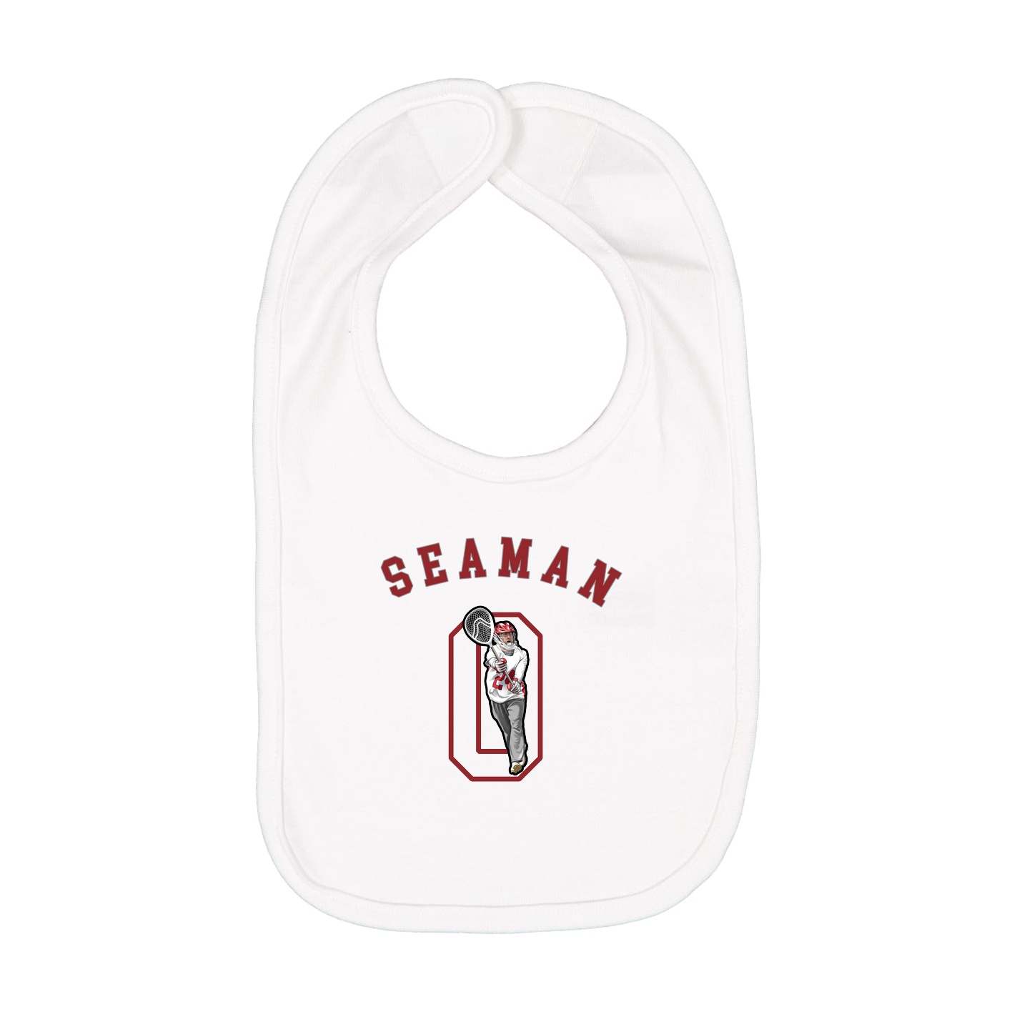 Infant Bib — Shirsey Arch in White