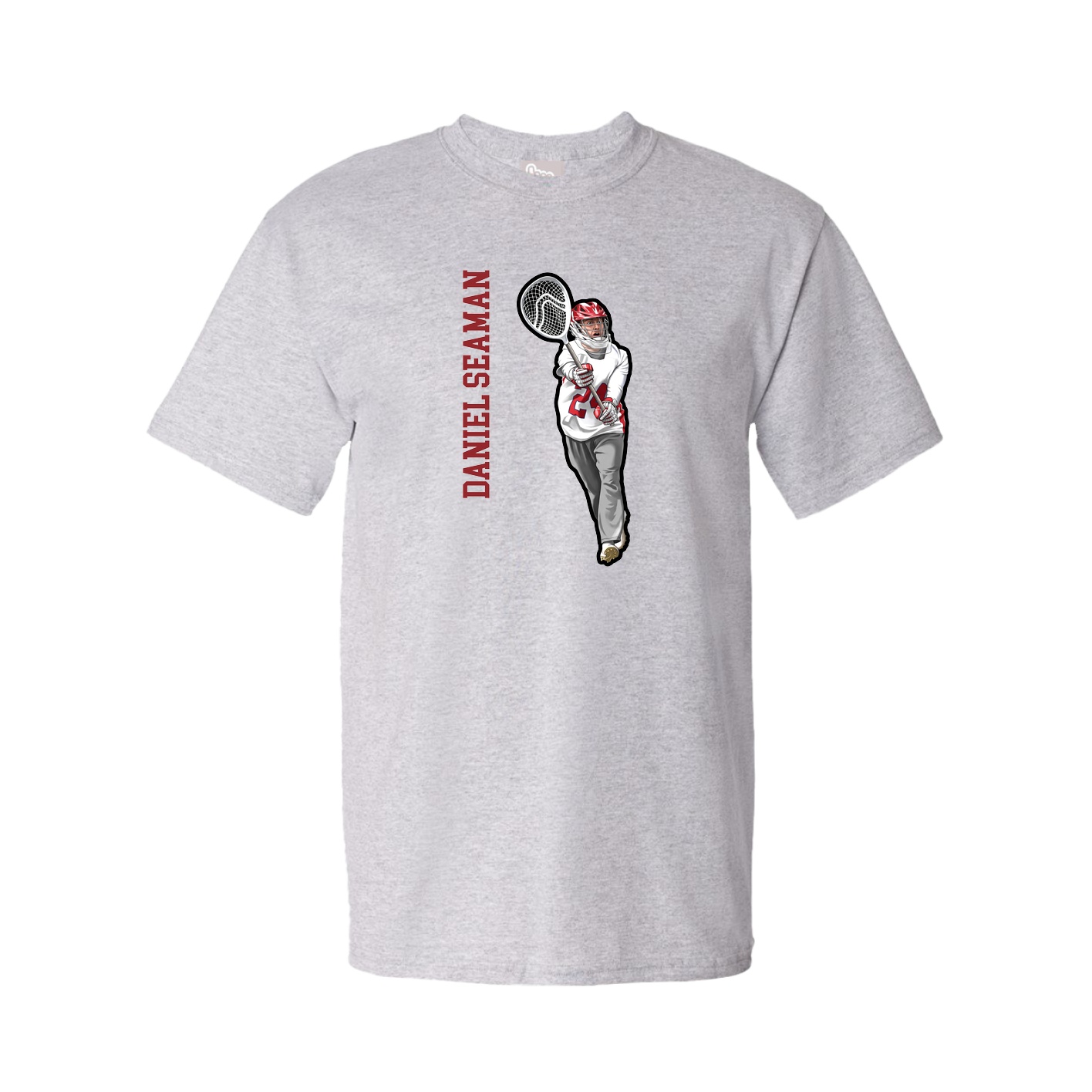 Youth Tee — Name Vertical in Grey