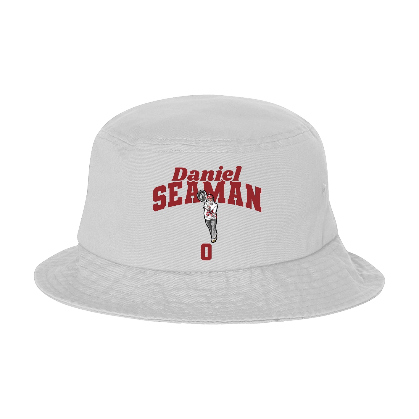 Bucket Cap — Signature Arch in White
