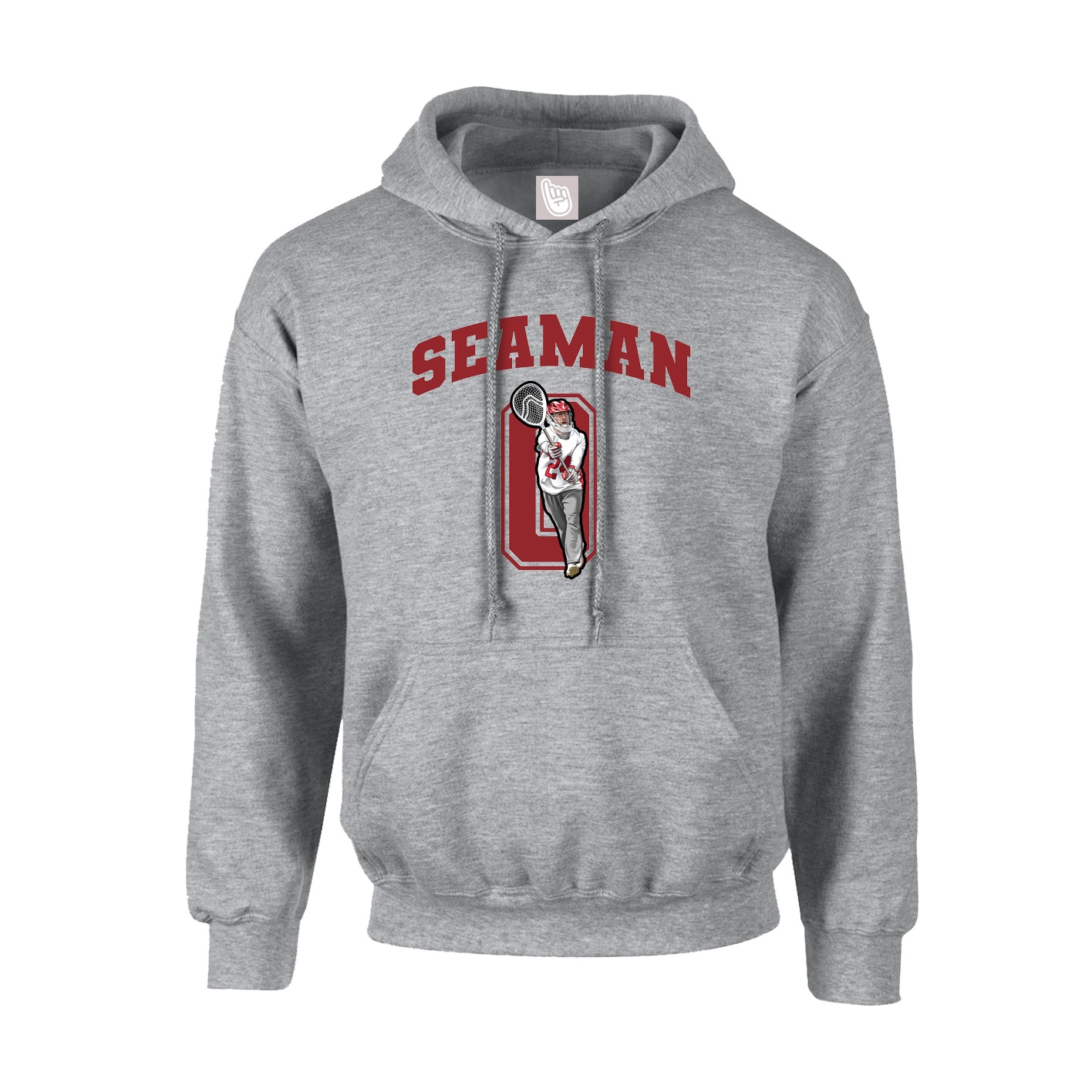 Youth Hoodie — Number in Grey