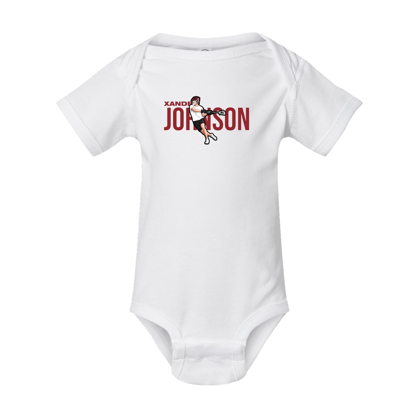 Baby Onesie — Player Name in White