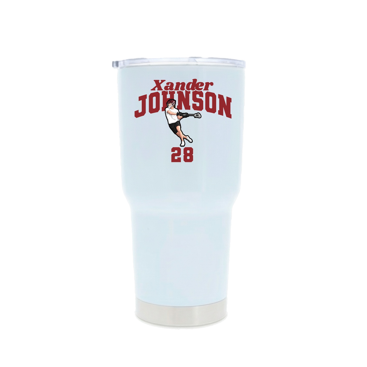 30oz Stainless Steel Tumbler — Signature Arch in White