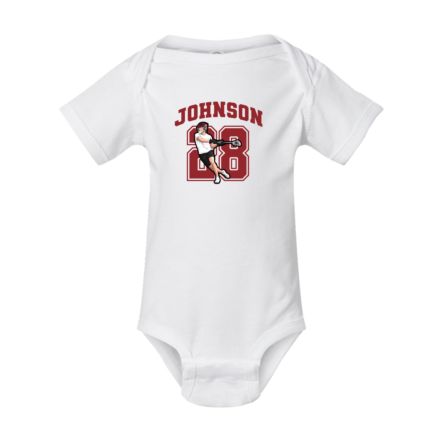 Baby Onesie — Number in White