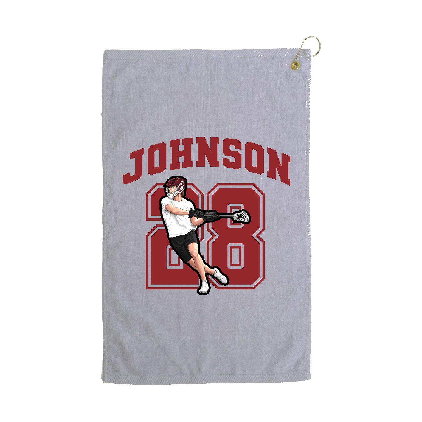 Golf Towel — Number in Grey