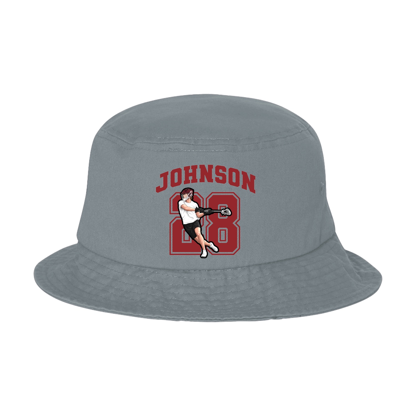 Bucket Cap — Number in Grey