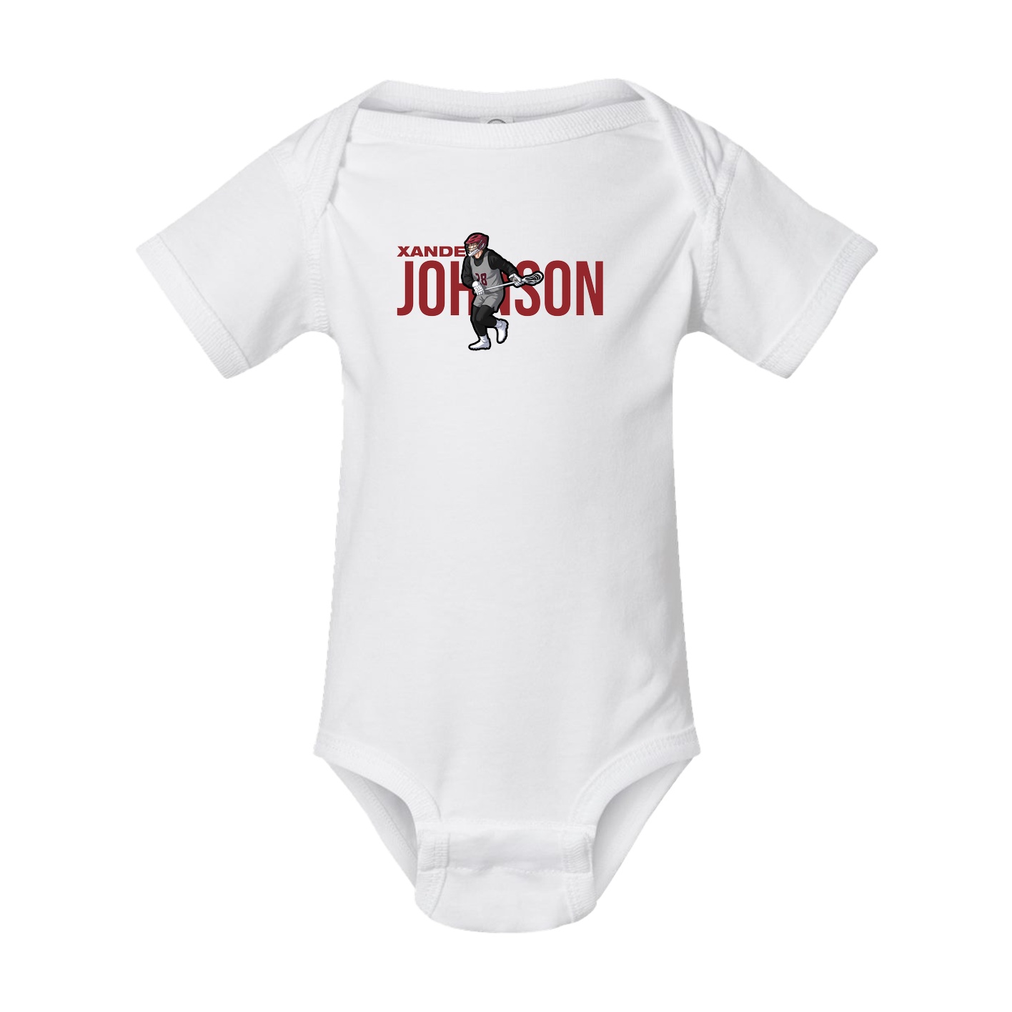 Baby Onesie — Player Name in White