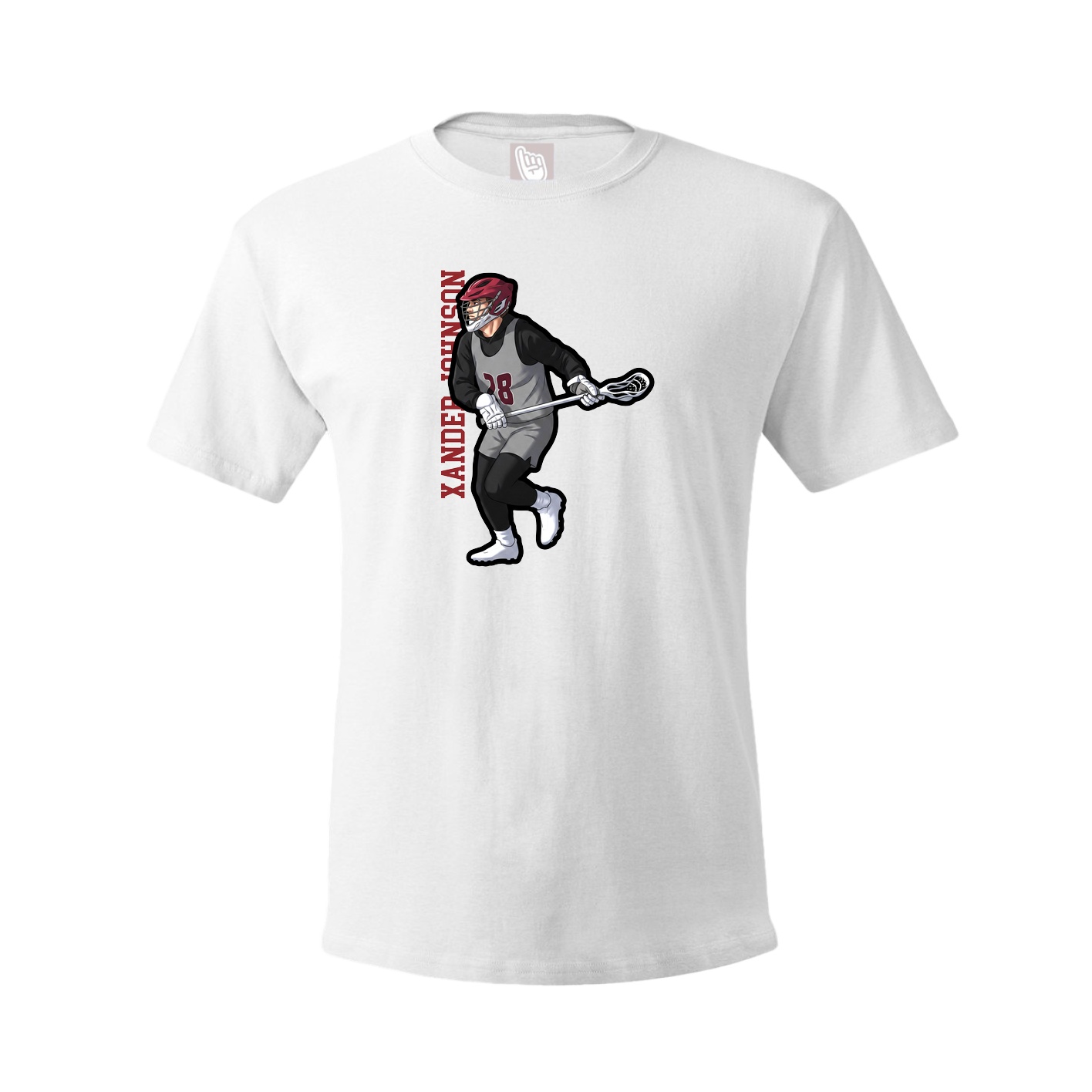 Tee — Name Vertical in White
