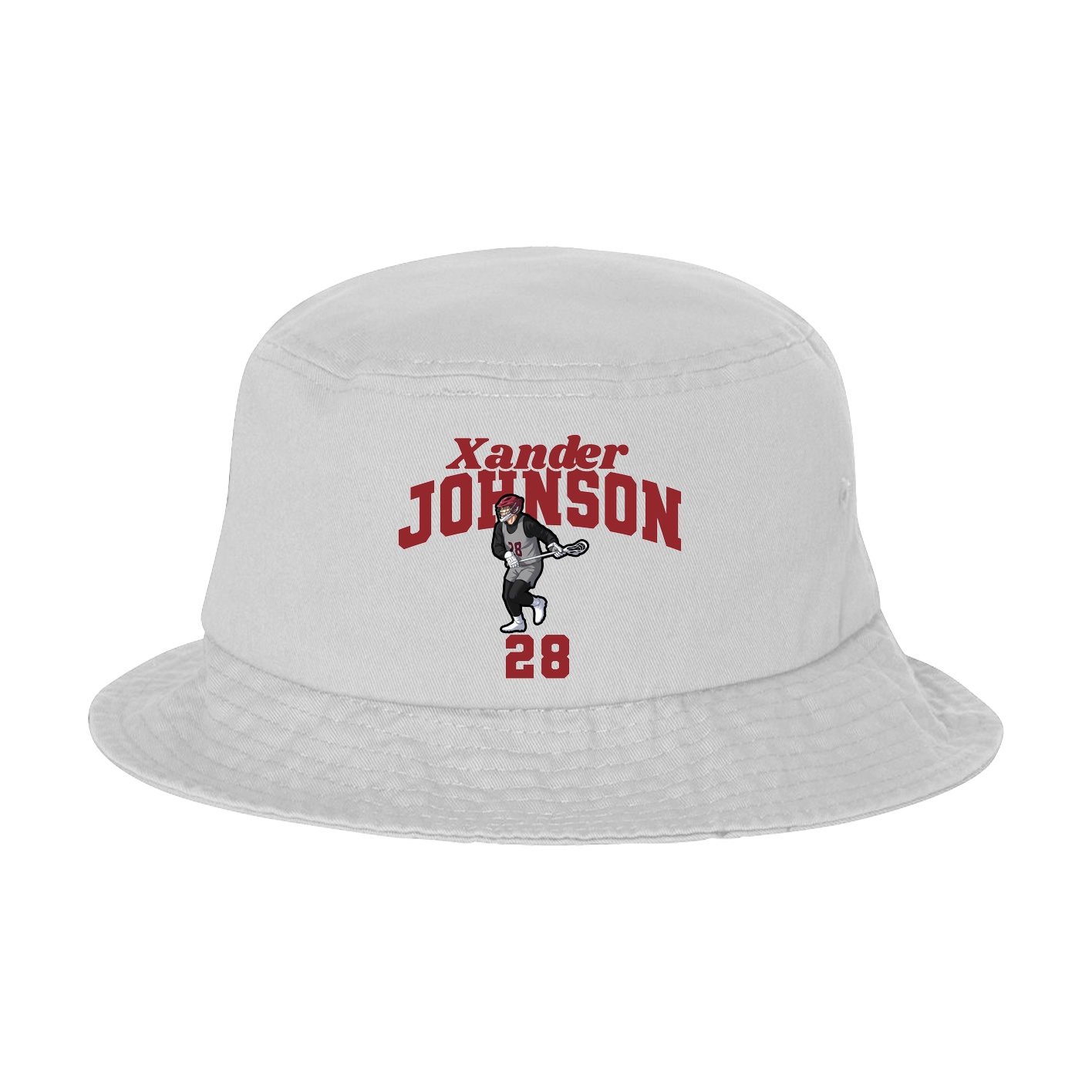 Bucket Cap — Signature Arch in White