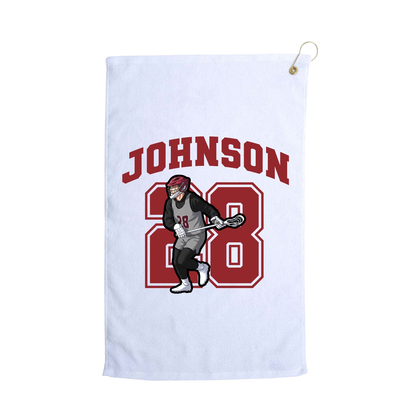 Golf Towel — Number in White