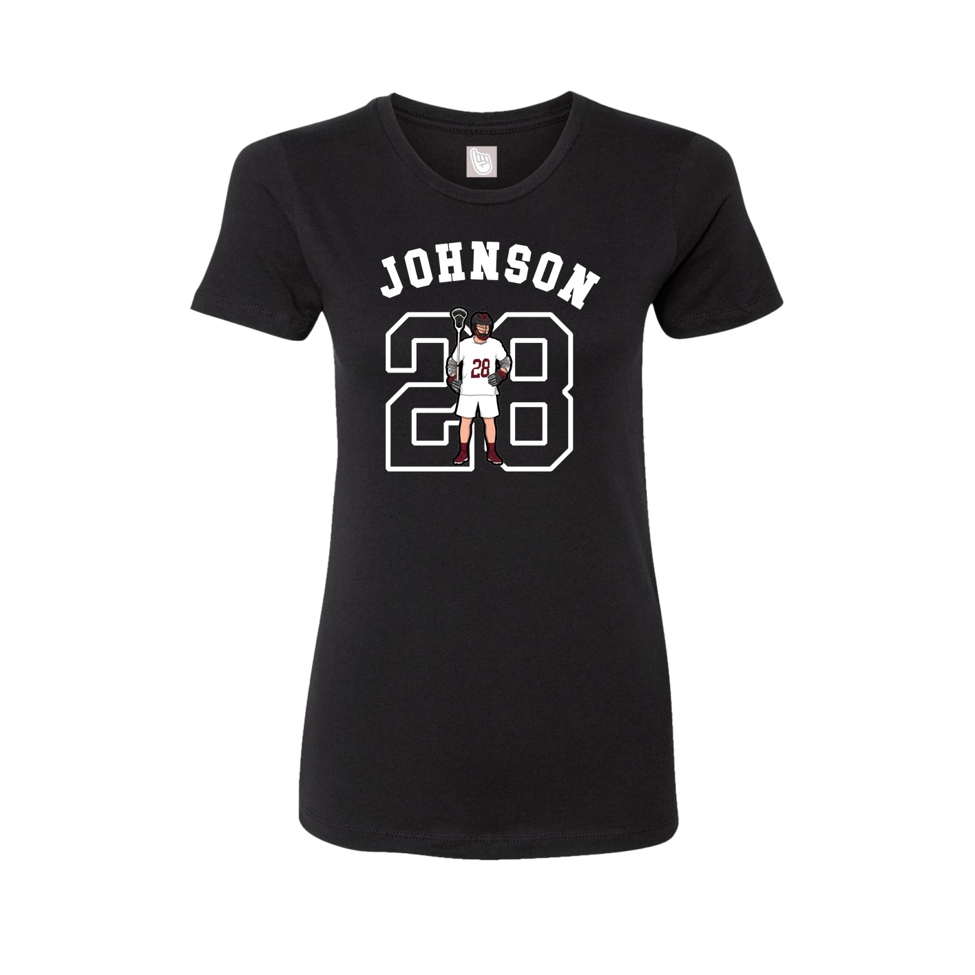 Fitted Women's Tee — Shirsey Arch in Black