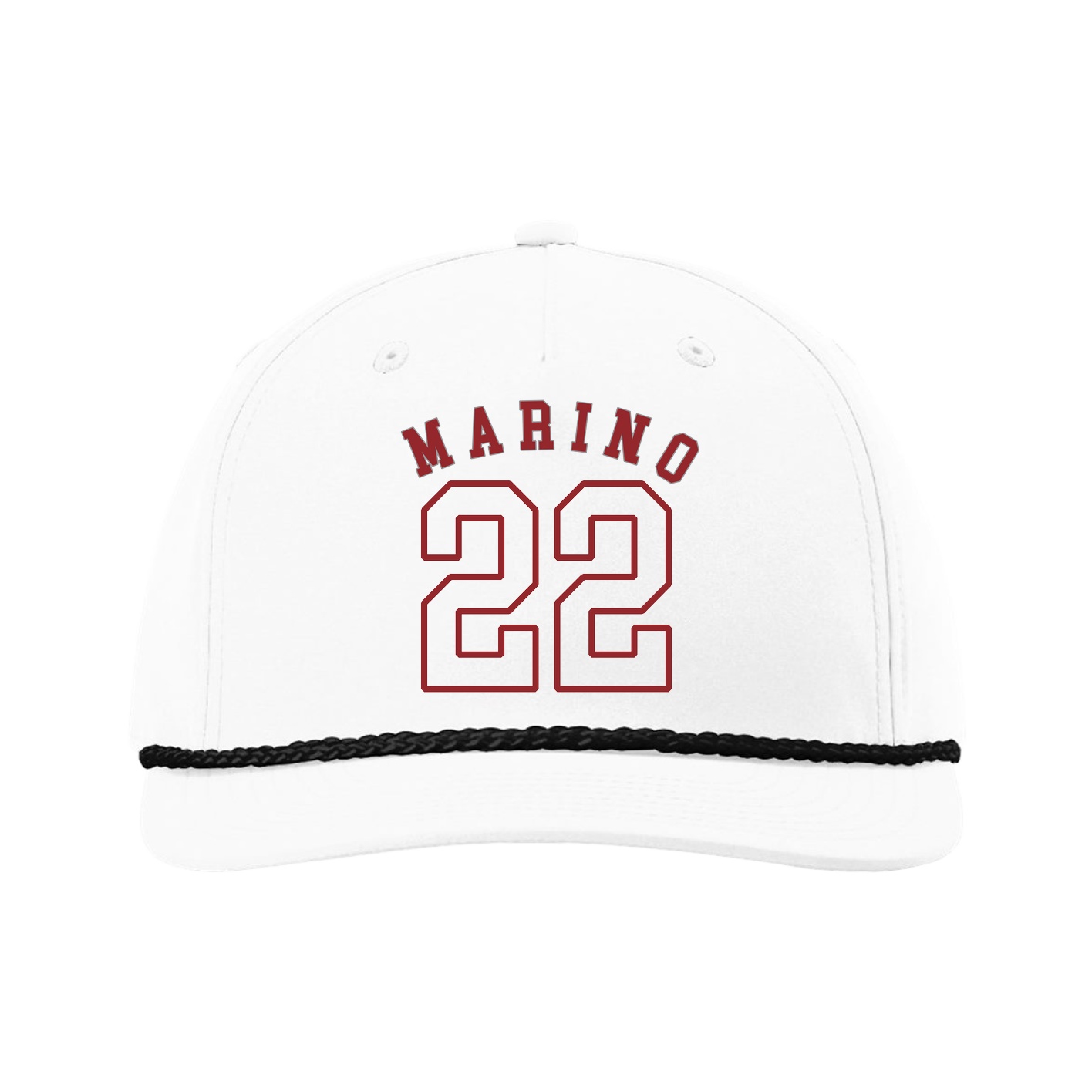 Five-Panel Classic Rope Cap — Shirsey Arch in White