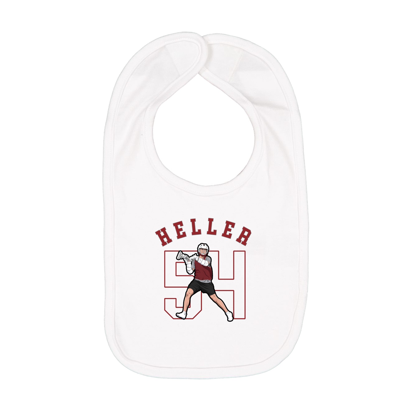 Infant Bib — Shirsey Arch in White