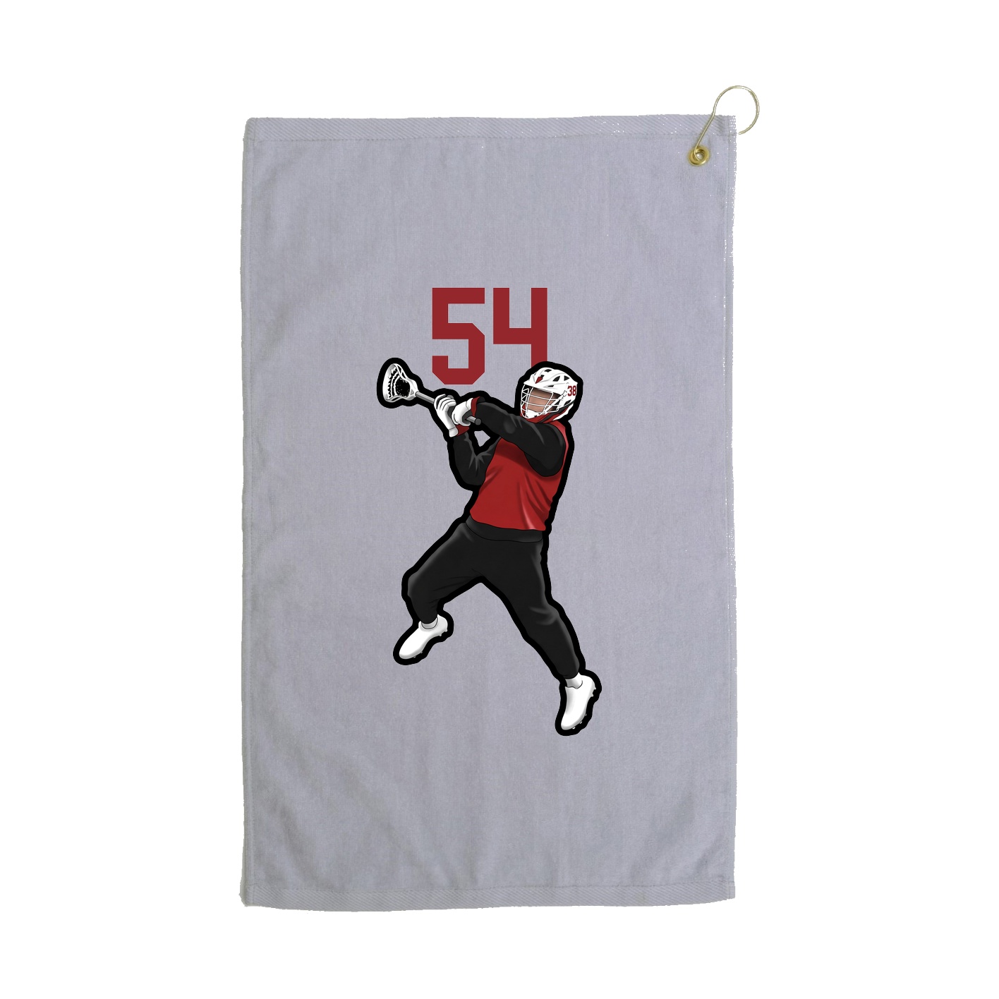 Golf Towel — Number Top in Grey