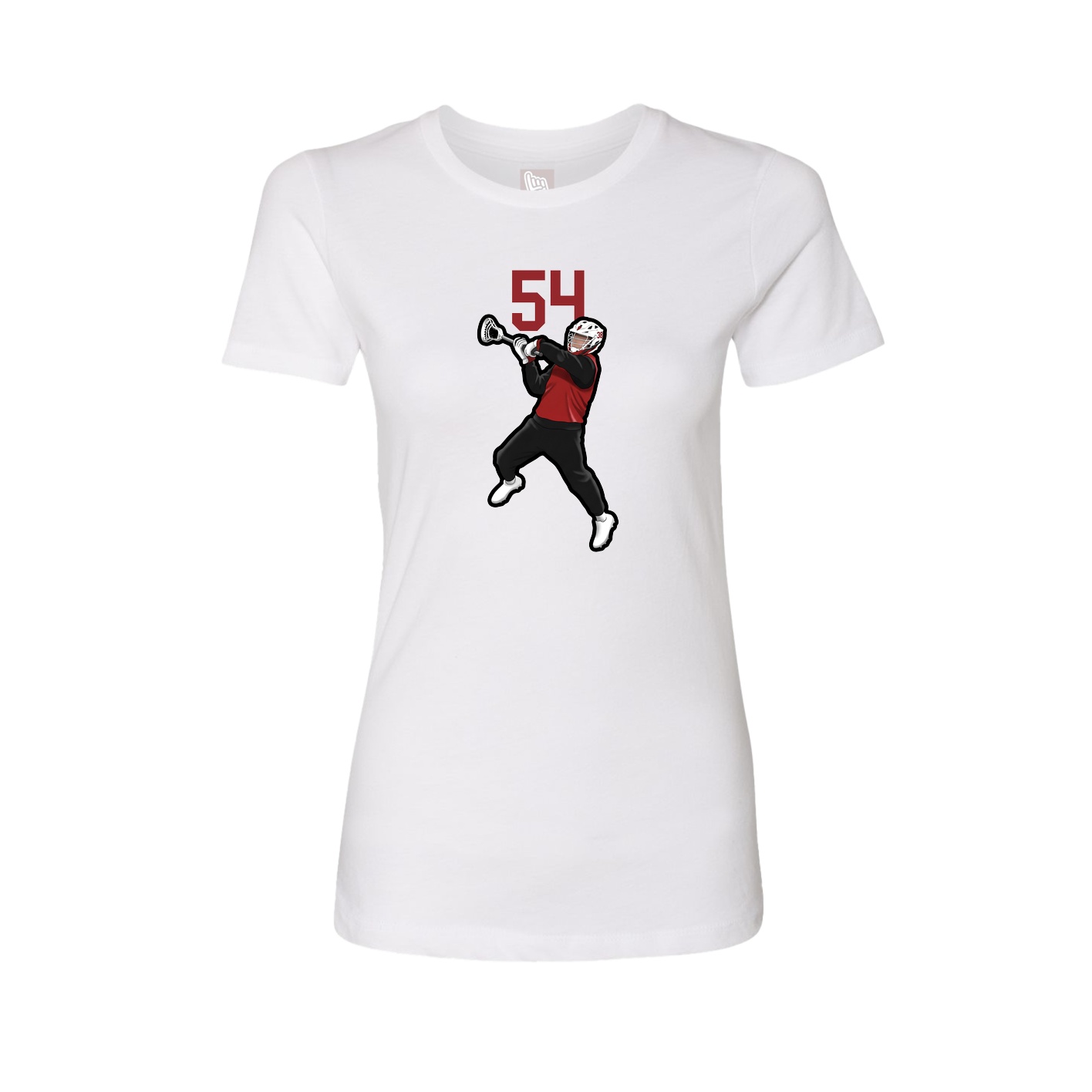 Fitted Women's Tee — Number Top in White