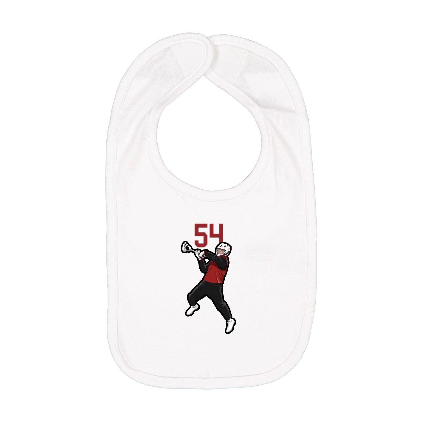 Infant Bib — Number Top in White