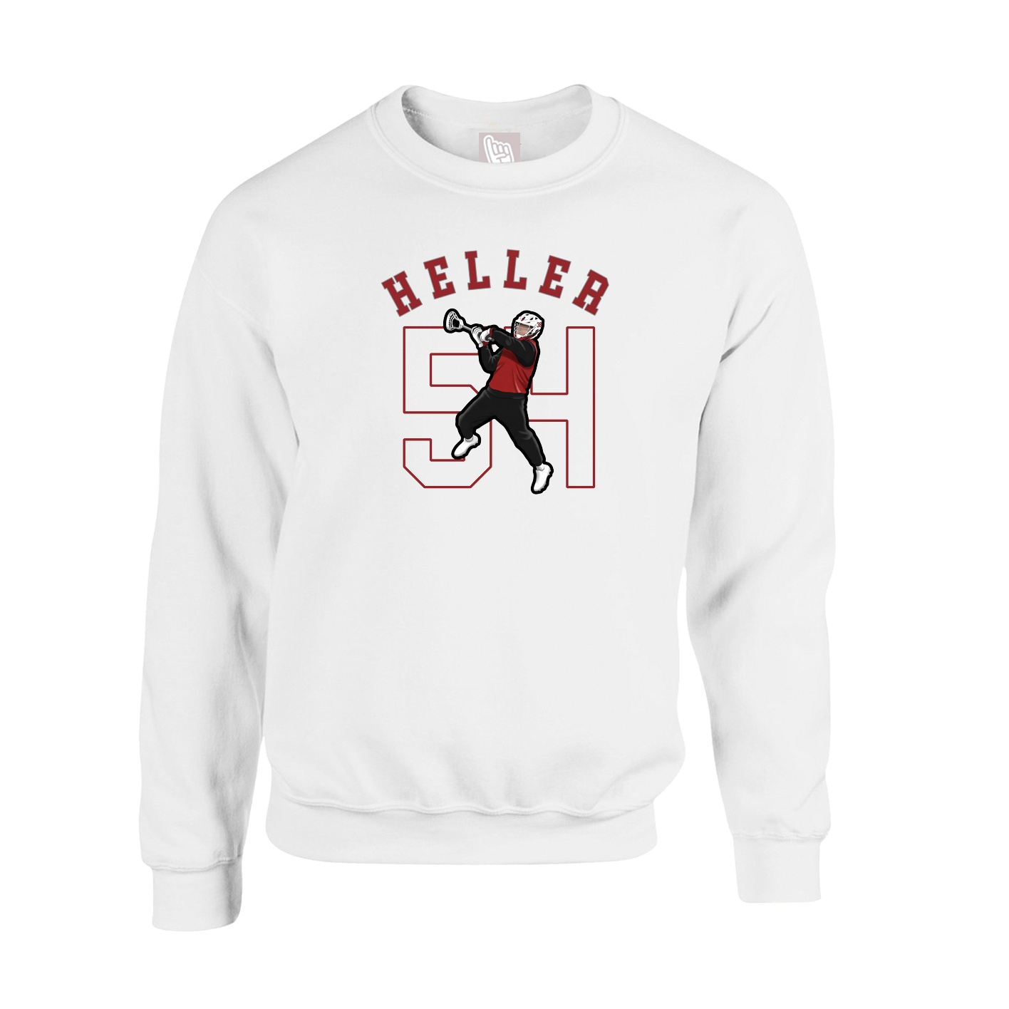 Fleece Crew — Shirsey Arch in White