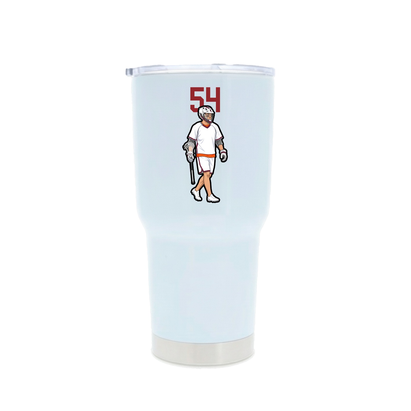30oz Stainless Steel Tumbler — Number Top in White