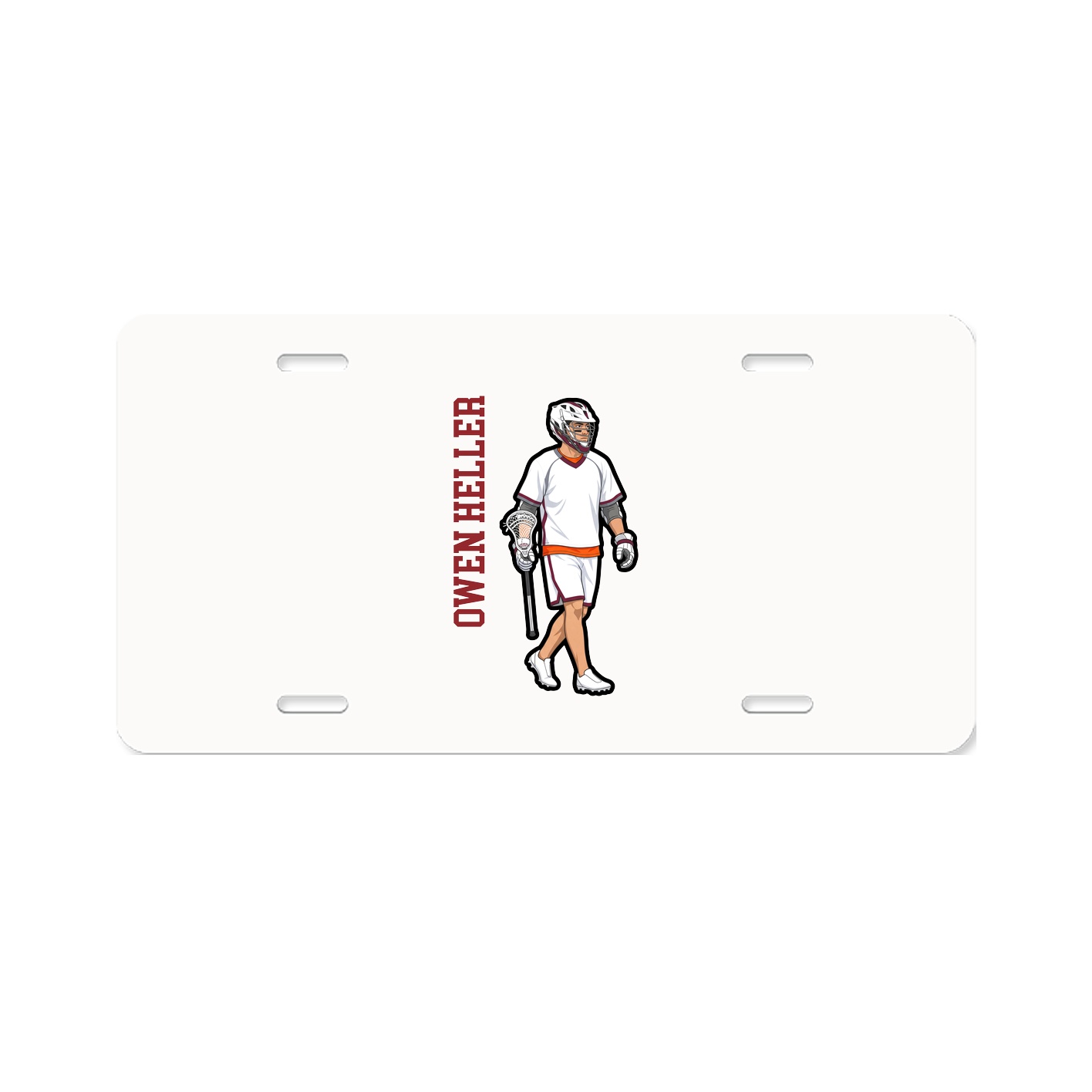 License Plate — Name Vertical in Classic
