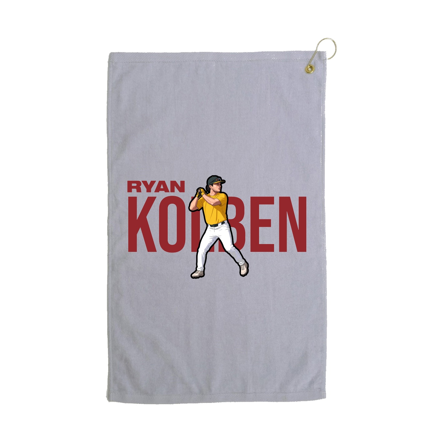 Golf Towel — Player Name in Grey