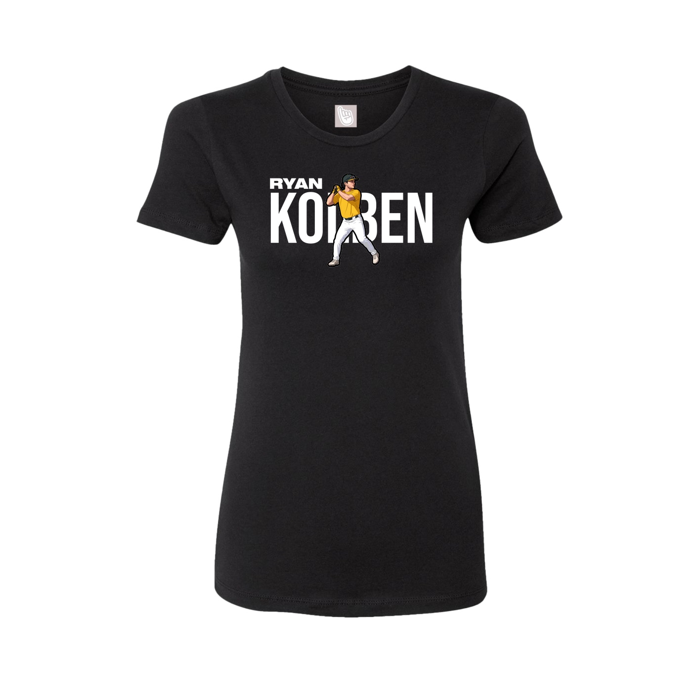 Fitted Women's Tee — Player Name in Black