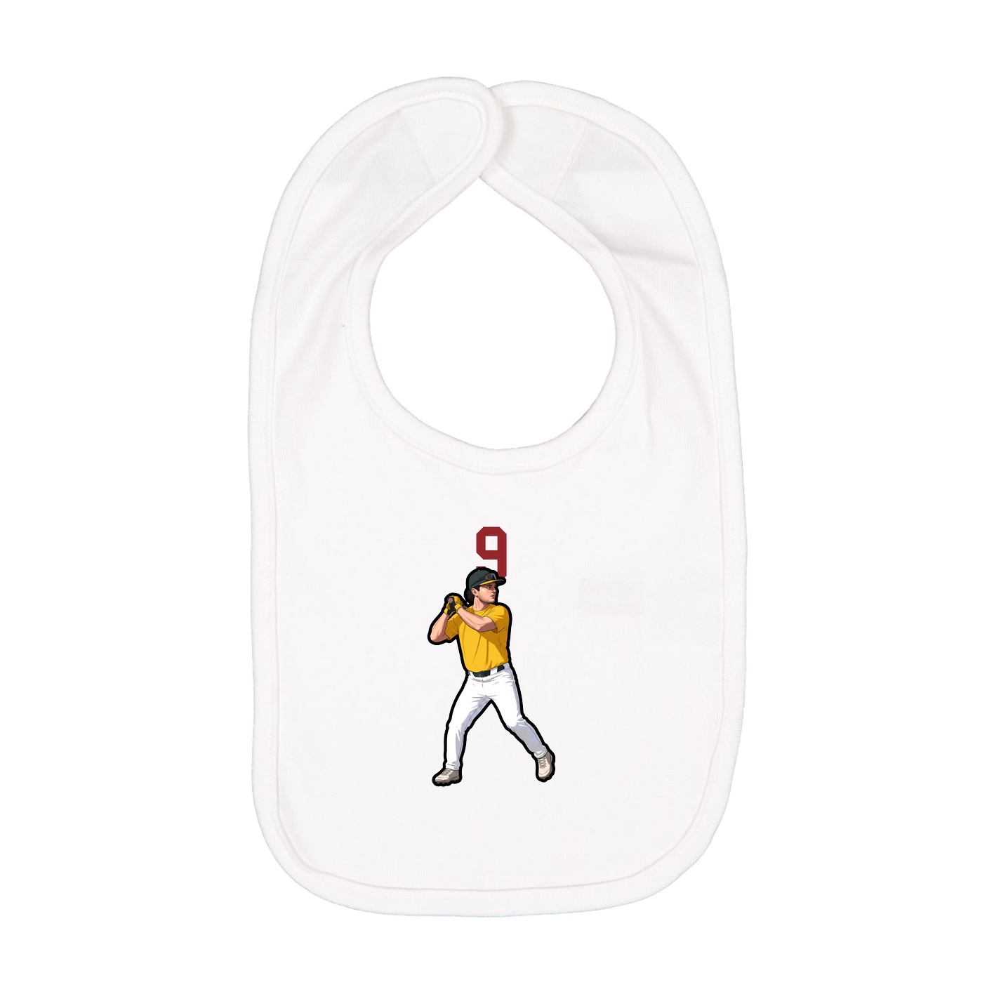Infant Bib — Number Top in White