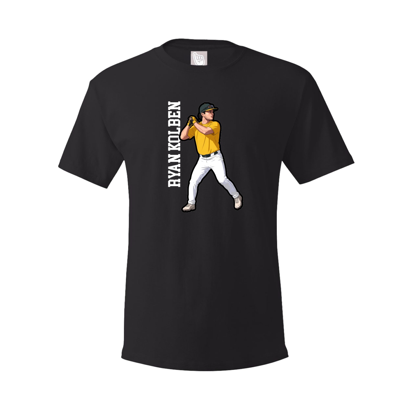 Youth Tee — Name Vertical in Black