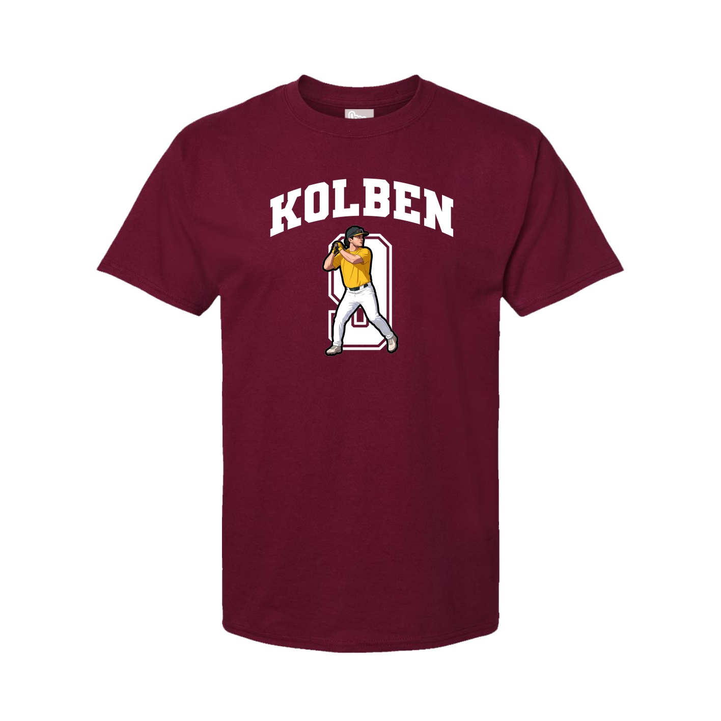 Youth Tee — Number in Cardinal