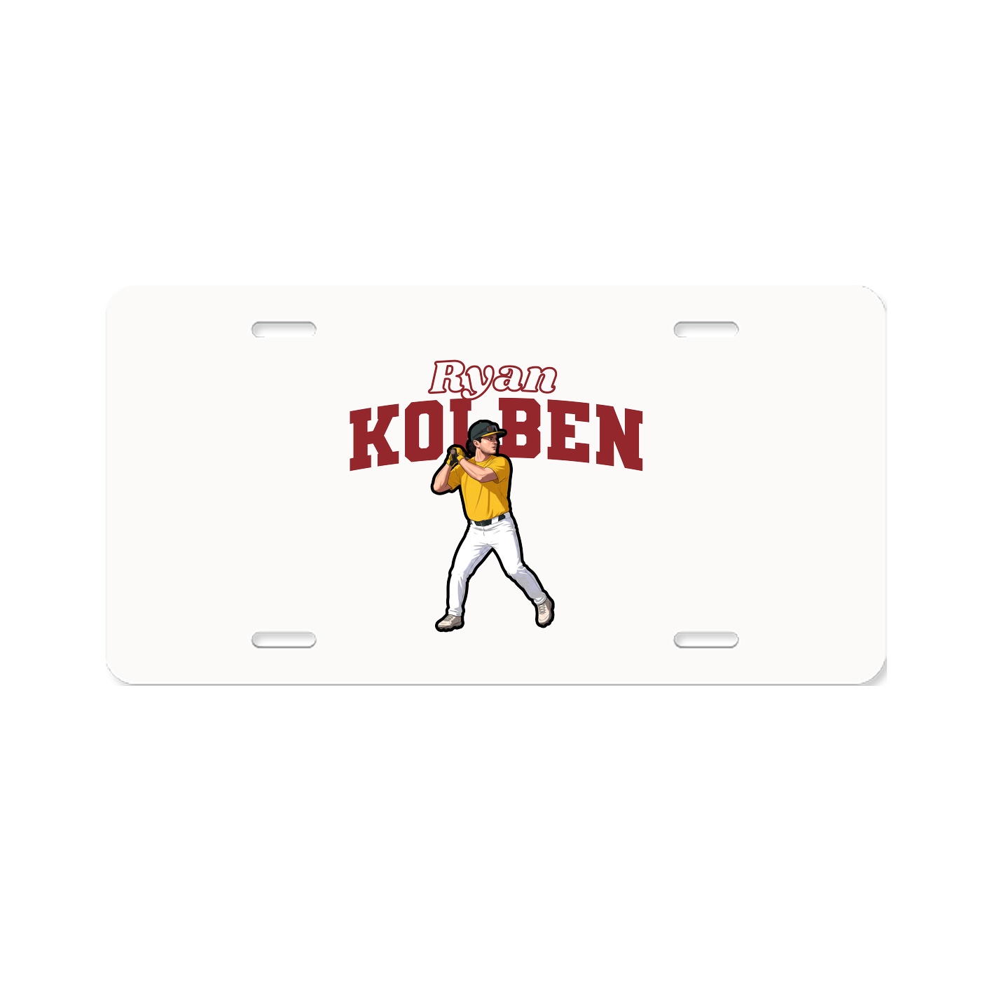 License Plate — Name Arch in Classic