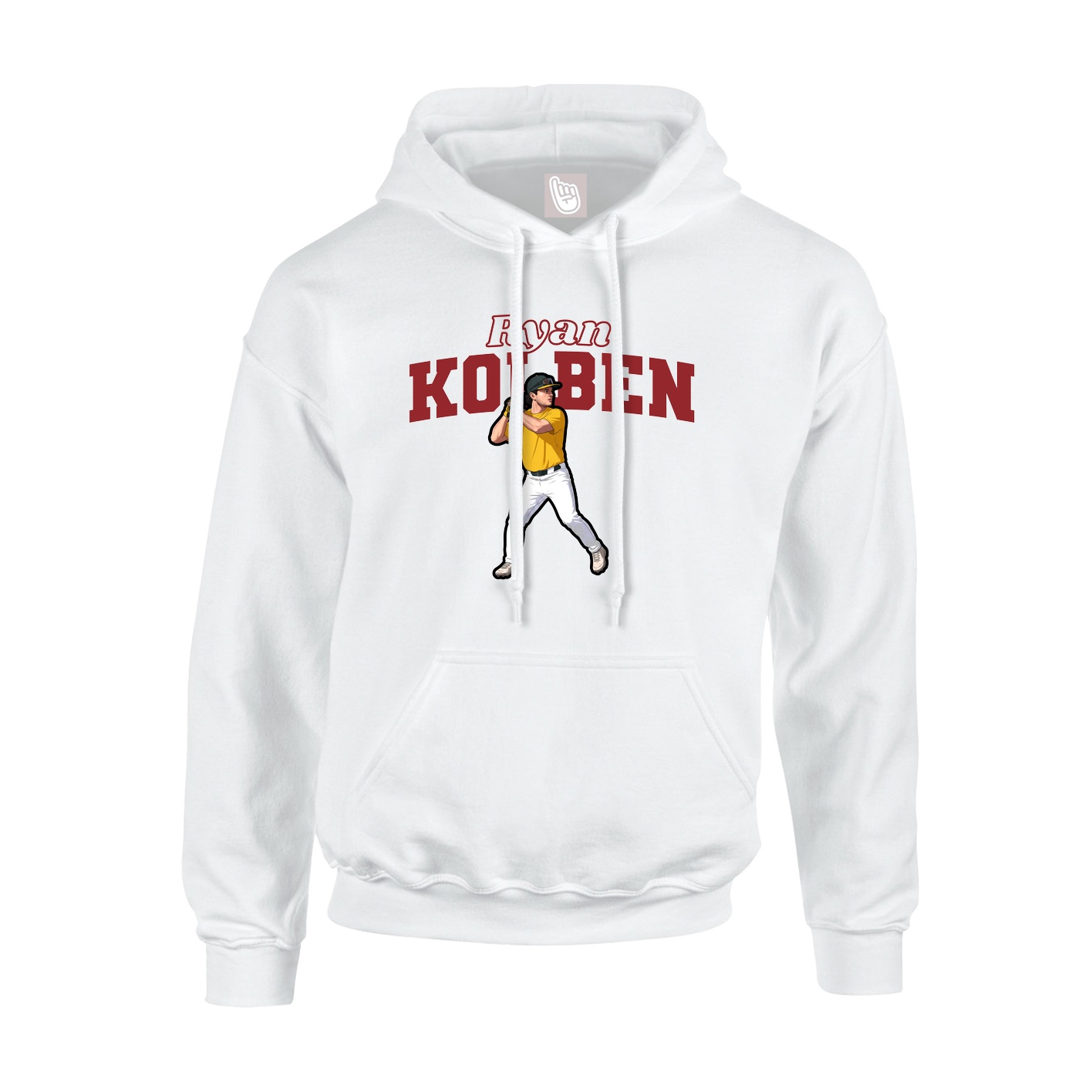 Hoodie — Name Arch in White