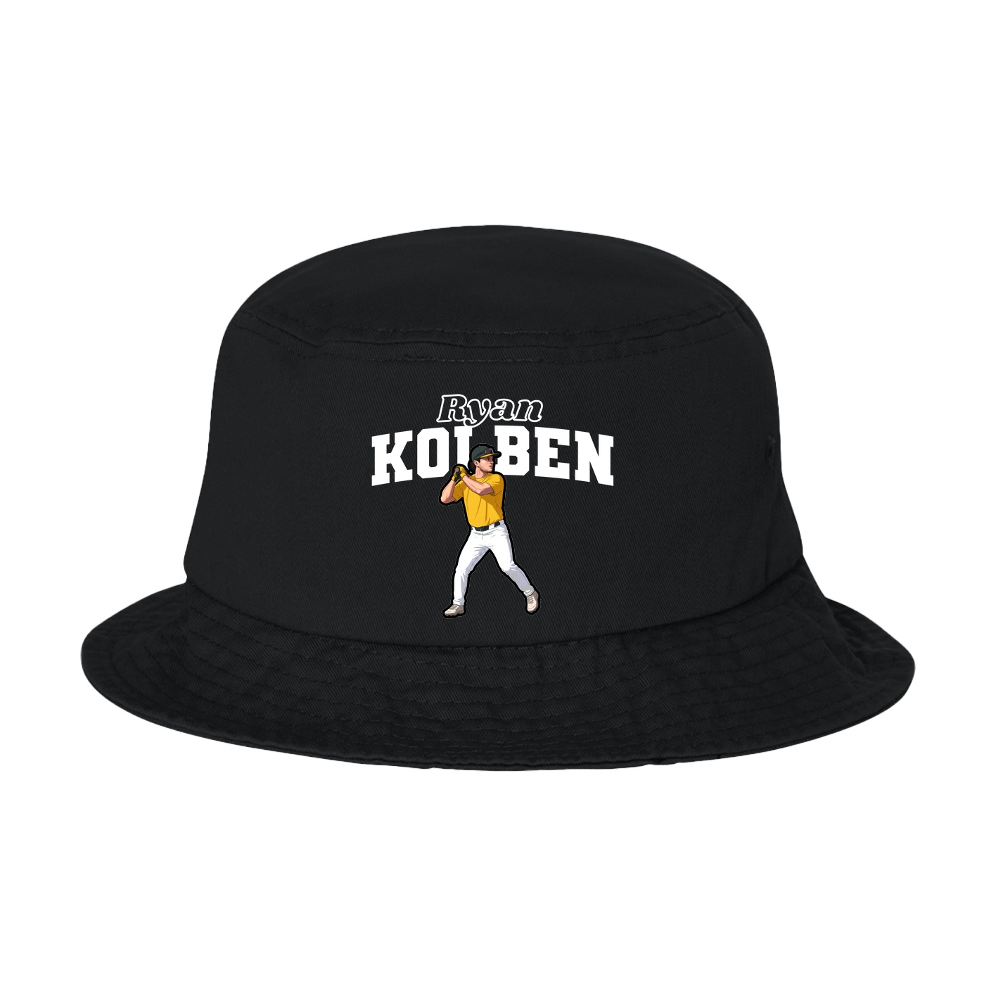 Bucket Cap — Name Arch in Black
