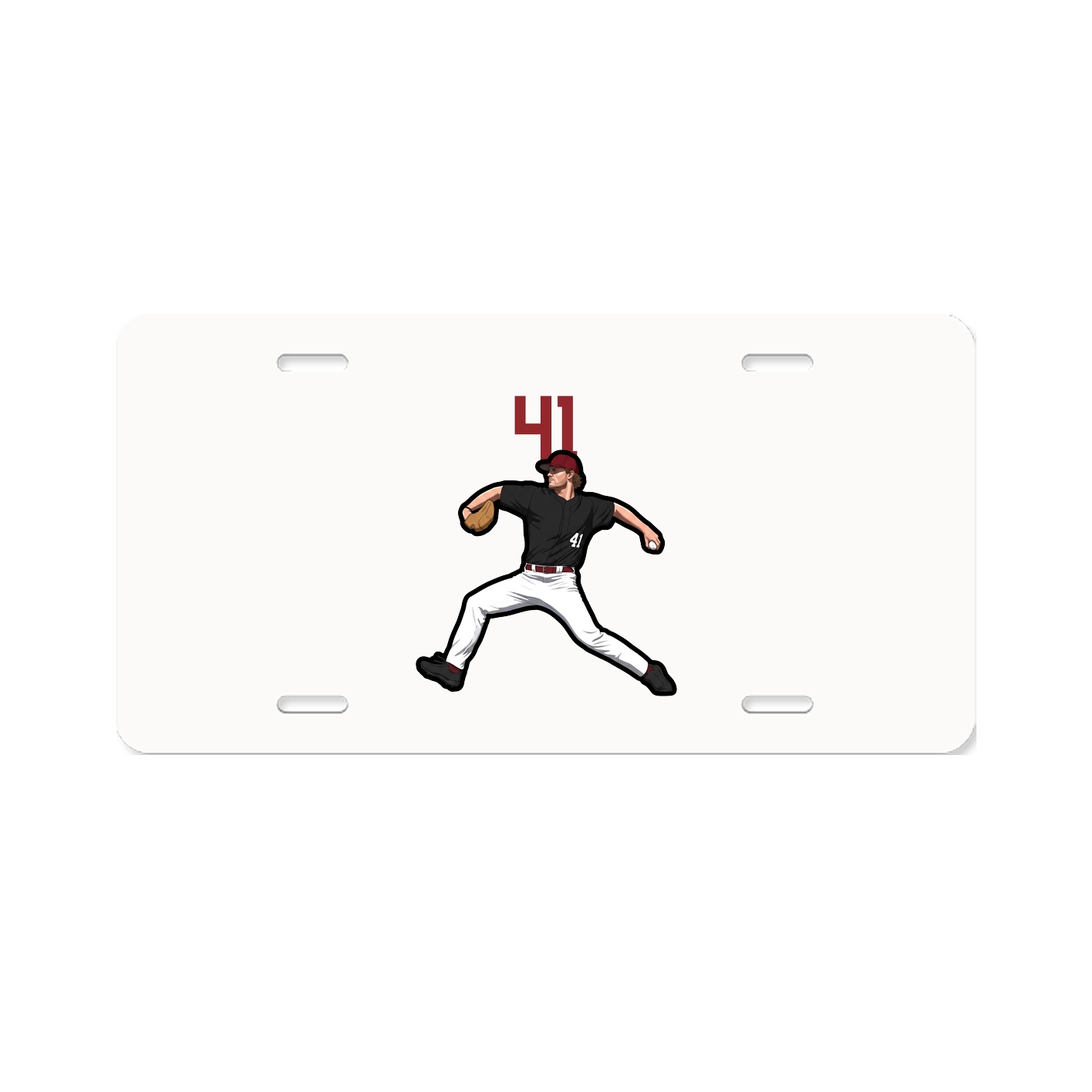 License Plate — Number Top in Classic