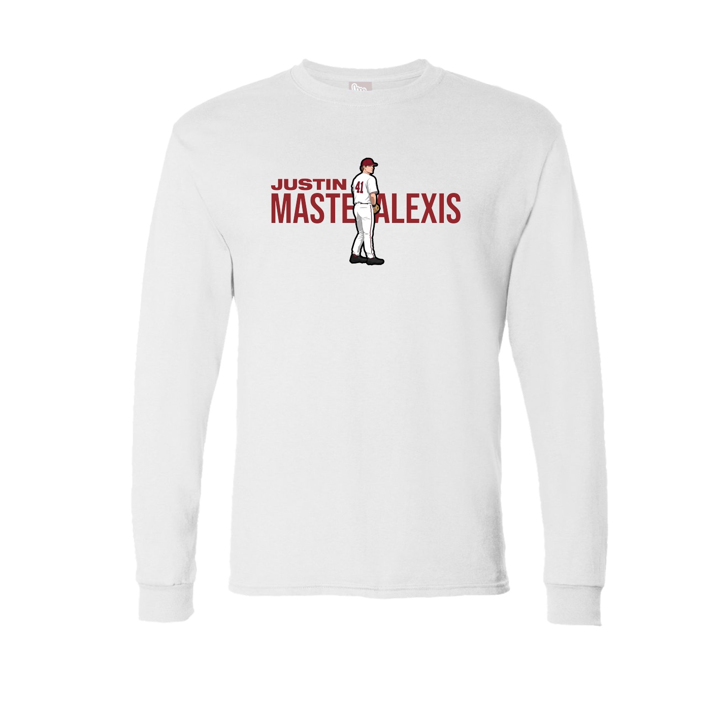 Long Sleeve Tee — Player Name in White
