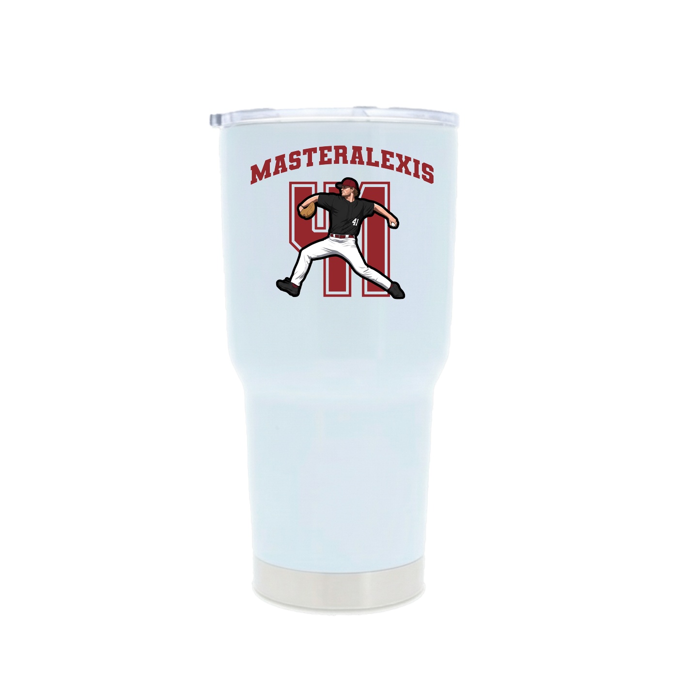 30oz Stainless Steel Tumbler — Number in White