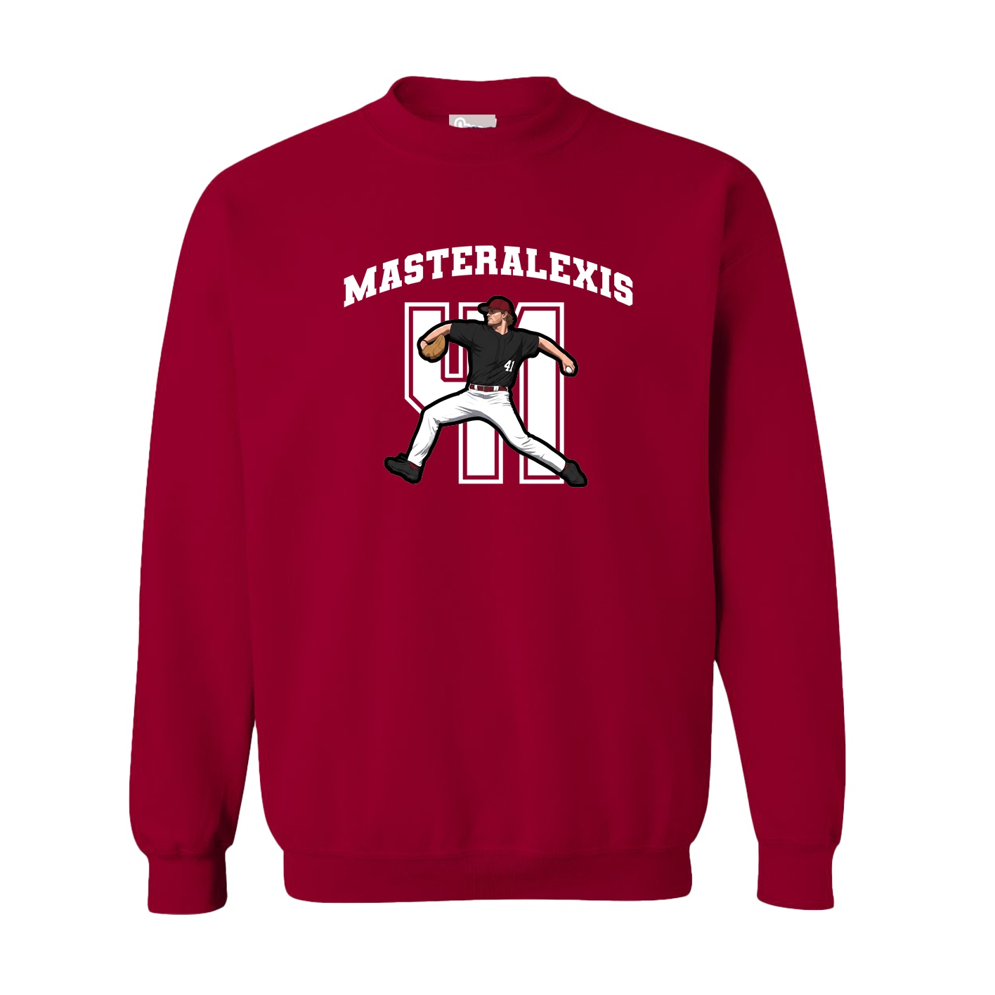 Fleece Crew — Number in Cardinal